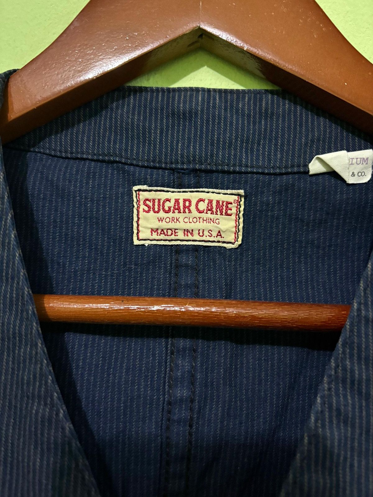 Sugar Cane Vtg 90s Sugar Cane Stripe Vest Worker Clothing Made In USA Size US M / EU 48-50 / 2 - 8 Thumbnail