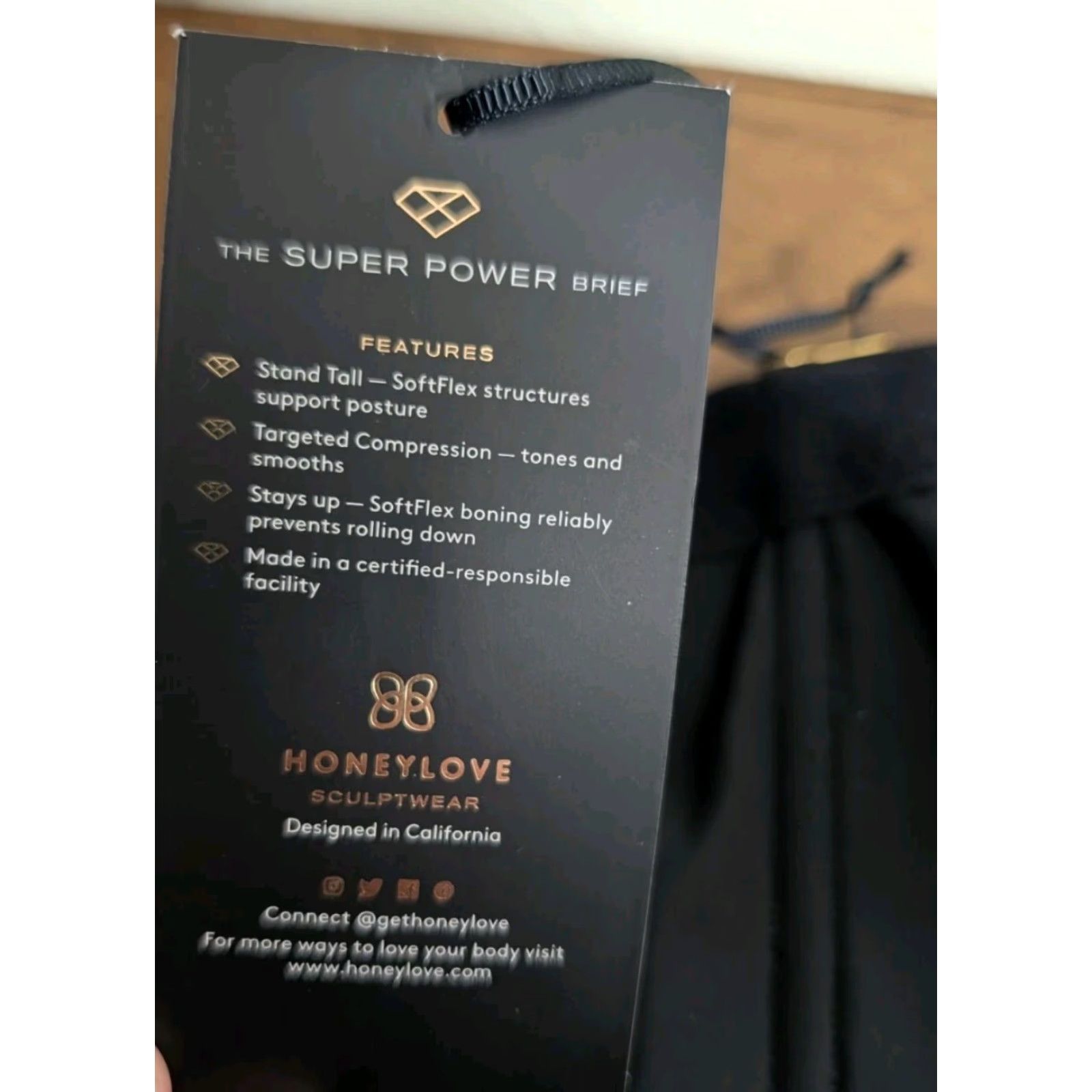 Vintage Honeylove SuperPower Brief Shapewear Women’s 2X Black Nylon Solid Firm Compression Waist Wireless Underwire No N/A Women Size ONE SIZE - 6 Thumbnail