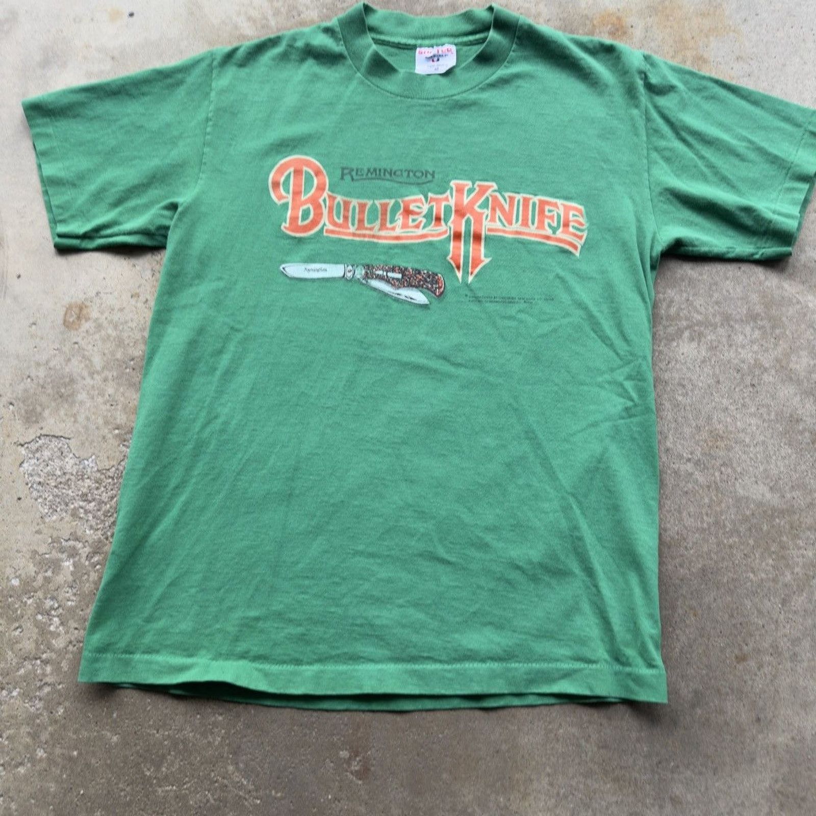 Vintage VINTAGE 90s REMINGTON BULLET KNIFE TEE GREEN M Size US M / EU 48-50 / 2 - 6 Thumbnail