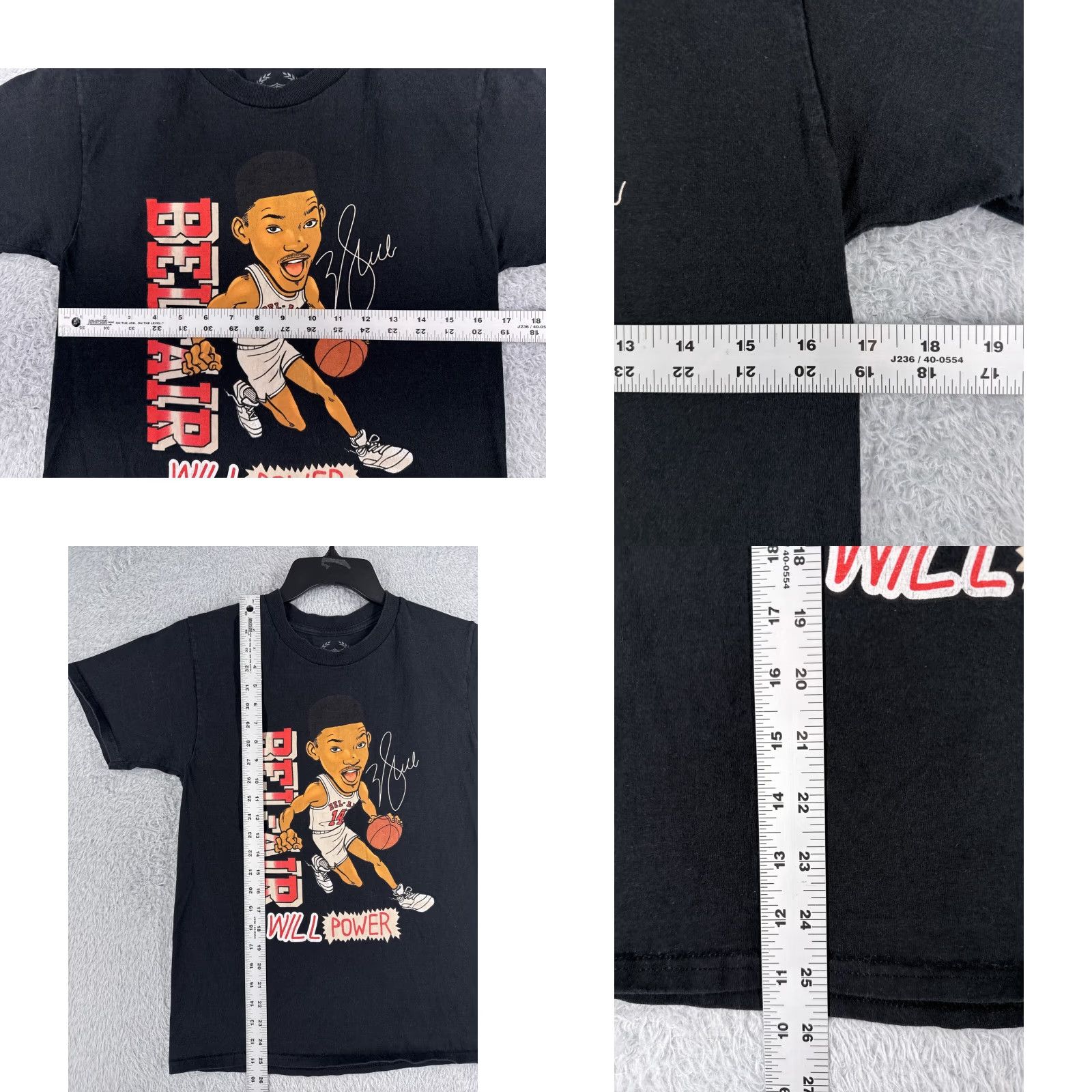 Prince VINTAGE Bel Air Athletics T-Shirt Men Small Black Logo 90s Y2K Fresh Prince Shirt Mens Cotton Jersey Short Sleeve Crew Neck Size US S / EU 44-46 / 1 - 8 Thumbnail
