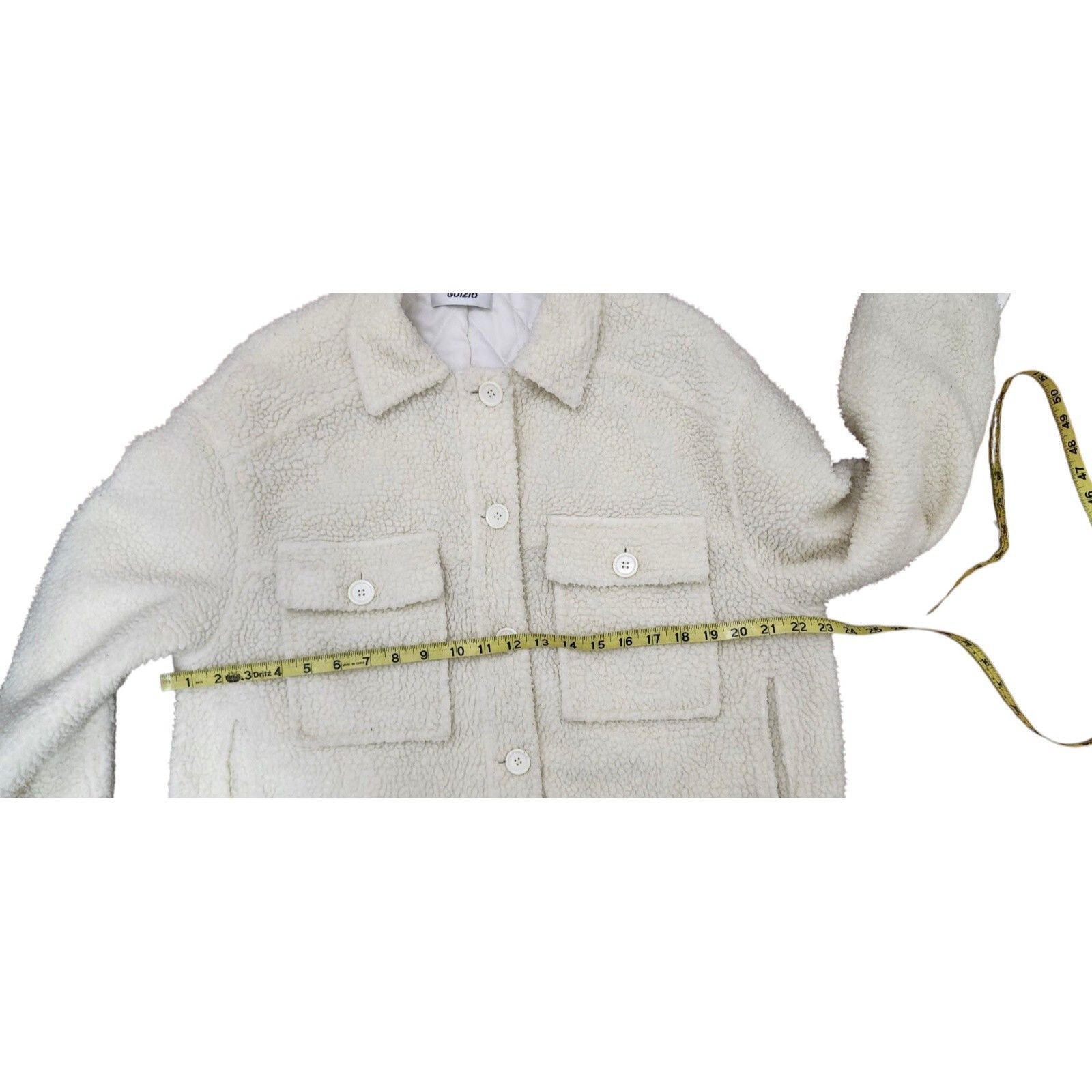 Guizio Danielle Guizio OVERSIZED SHERPA BUTTON-UP JACKET CREAM Size S / US 4 / IT 40 - 12 Thumbnail