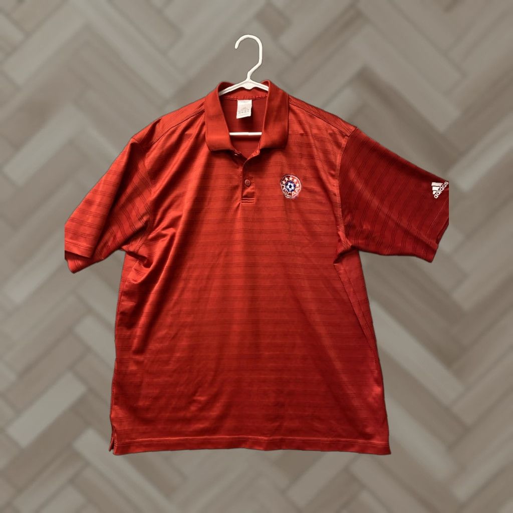 Adidas ADIDAS Huskies Soccer USA Golf Polo Shirt Adult L Red Mens Size US L / EU 52-54 / 3 - 1 Thumbnail