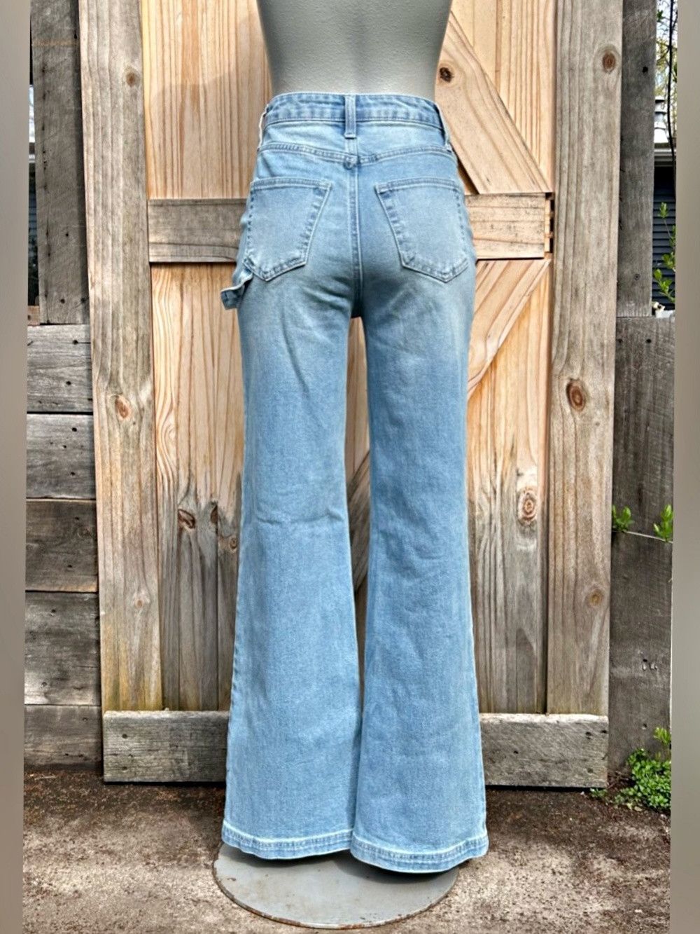 Juicy Couture Juicy Couture Light Wash Stretch Wide Leg Carpenter Jeans Size 25" / US 0 / IT 36 - 4 Thumbnail