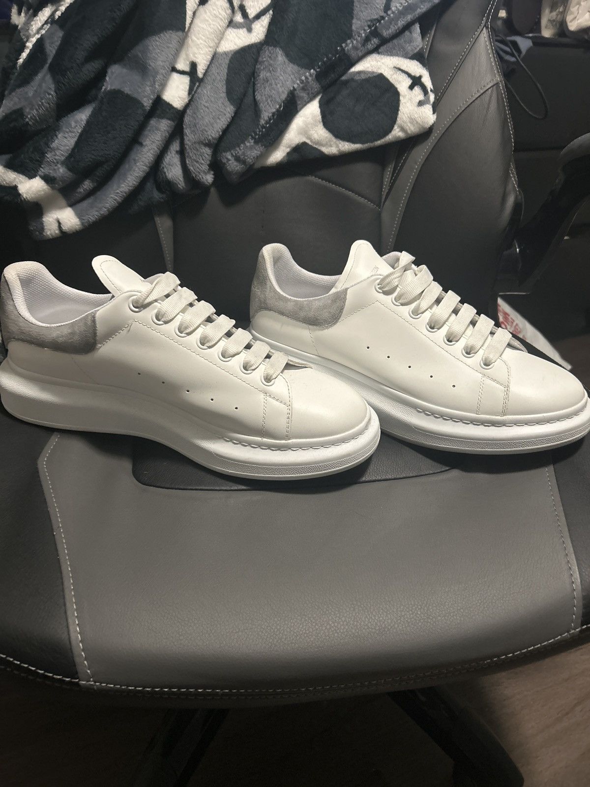 Alexander McQueen Size 13 Alexander McQueen Grey and White Size US 13 / EU 46 - 1 Thumbnail