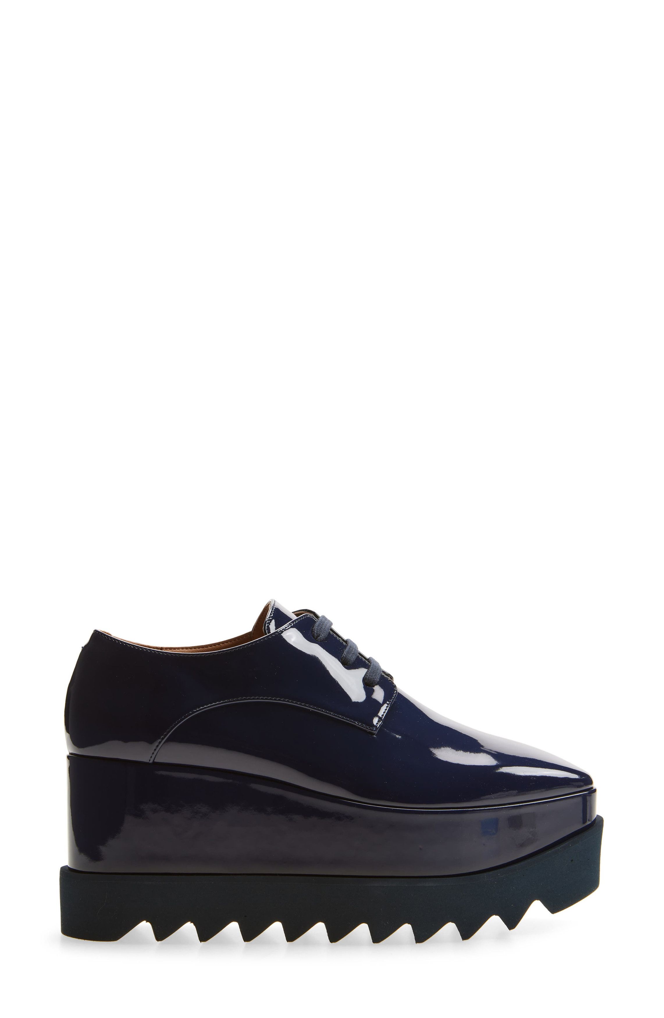 Stella McCartney os11x1225 Sneakelyse Patent Platform Sneakers in Navy Size US 9 / IT 39 - 3 Thumbnail