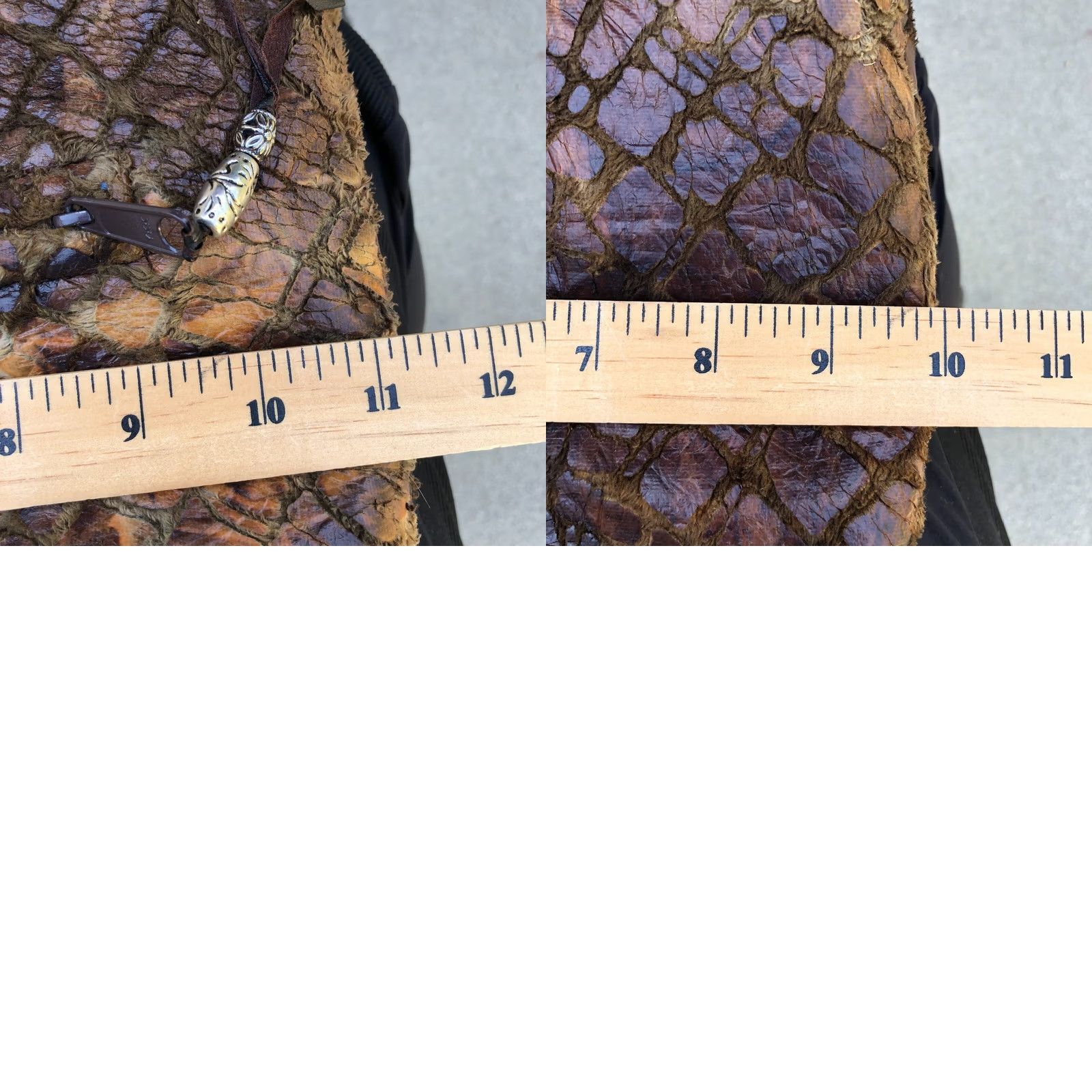 Vintage CONNIE GUNDERSON Ventura CA Designer Crossbody Purse Fuzzy Satchel Bag Brown Women Medium 11" W x 10" H Polyester Designer Crossbody Bag Brown Size ONE SIZE - 9 Thumbnail