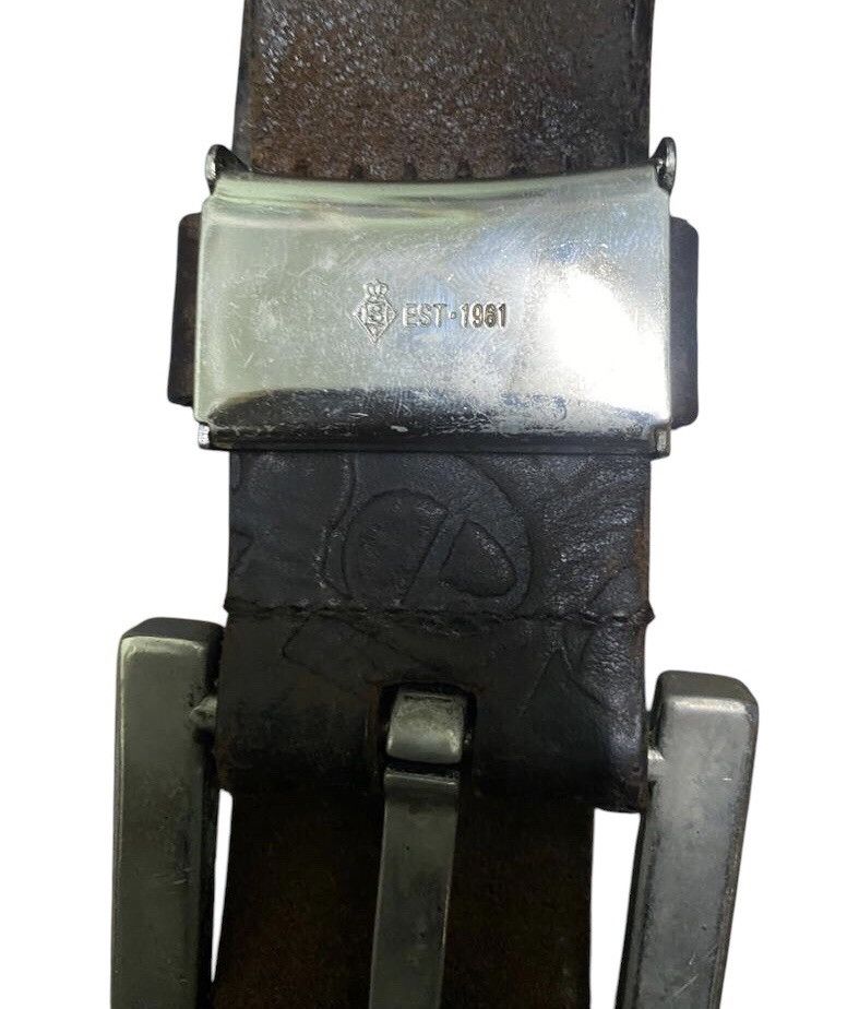 Avirex Vintage Leather Avirex Belt Monogram Design Size 30 - 9 Thumbnail