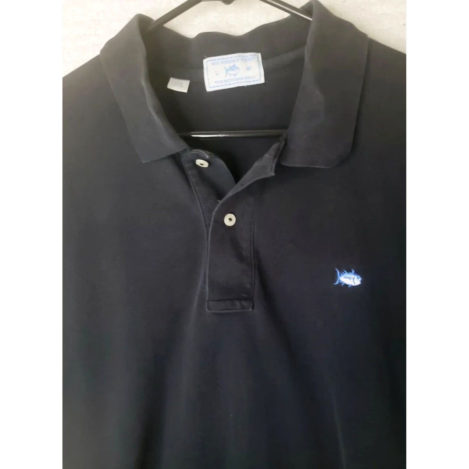 Southern Tide Southern Tide Polo Shirt Mens L Solid Black Short Sleeve With Logo, Golf, Stretch, Quick Dry Size US L / EU 52-54 / 3 - 3 Thumbnail