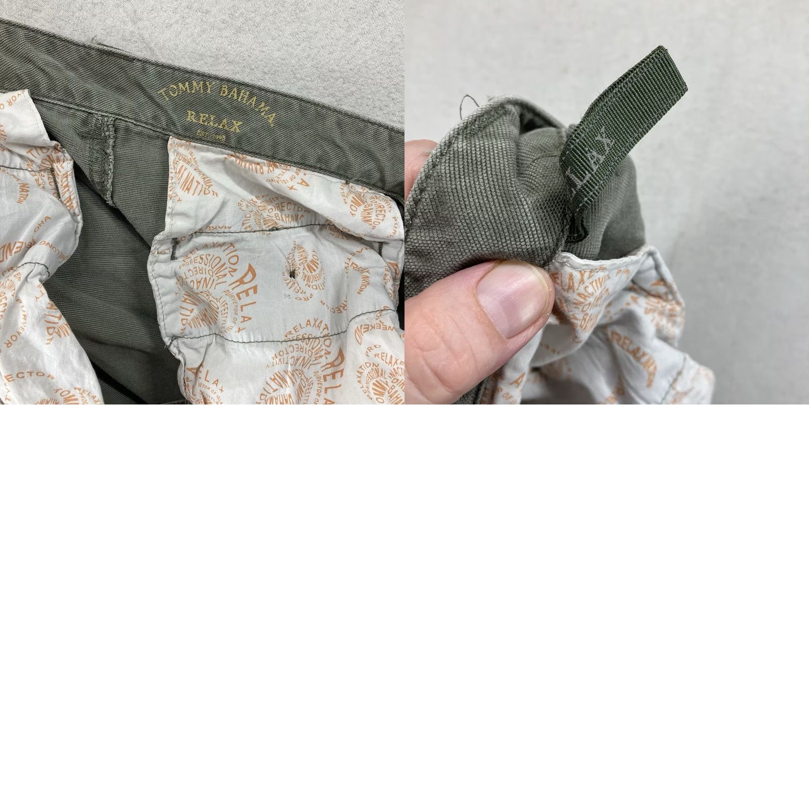 Tommy Bahama Tommy Bahama Relax Mens 40 Olive Green Cargo Shorts Tencel Cotton Blend Size US 40 / EU 56 - 10 Thumbnail