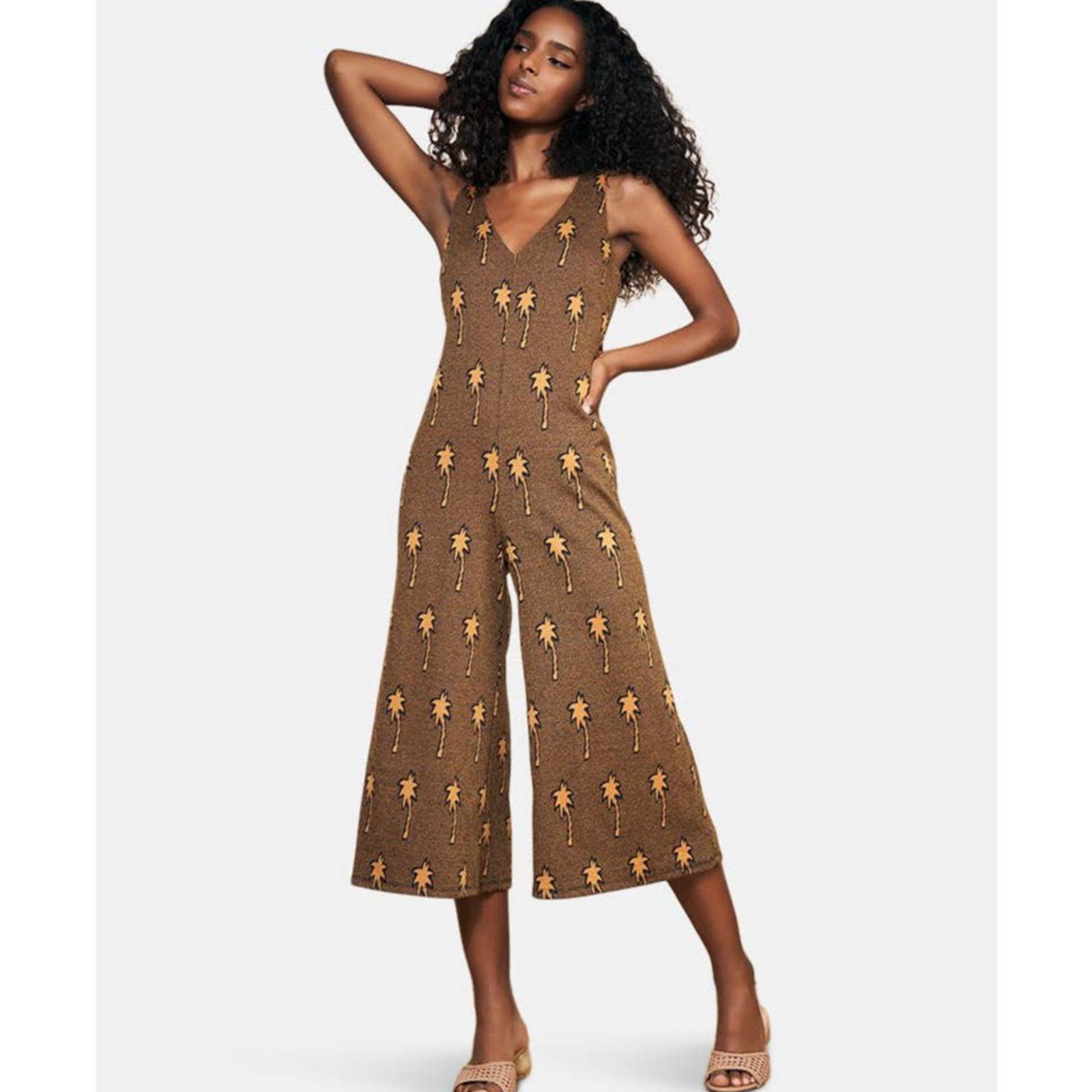 Anthropologie × Hutch New Anthropologie Mimi Jumpsuit by Hutch $209 X-SMALL Brown Size 25" / US 0 / IT 36 - 1 Thumbnail