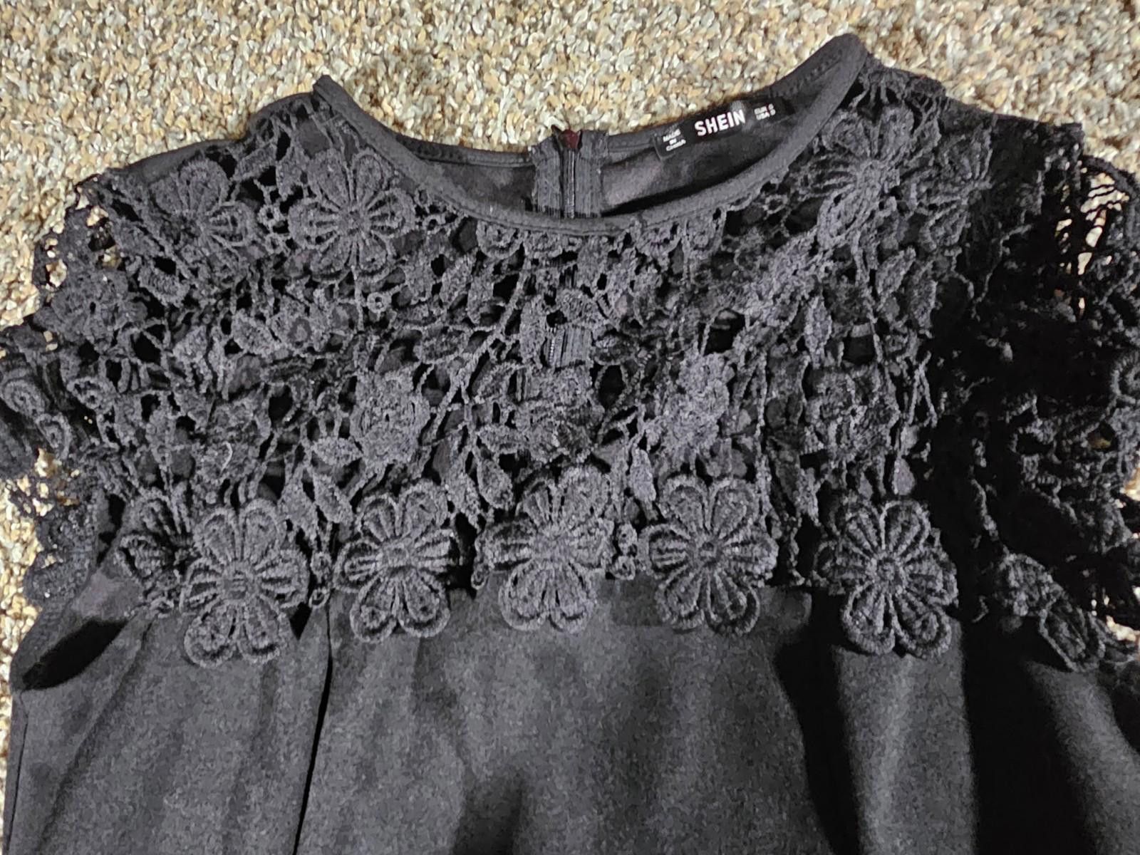 Shein SHEIN Black Small Doily Dress Sleeveless Size S / US 4 / IT 40 - 2 Thumbnail