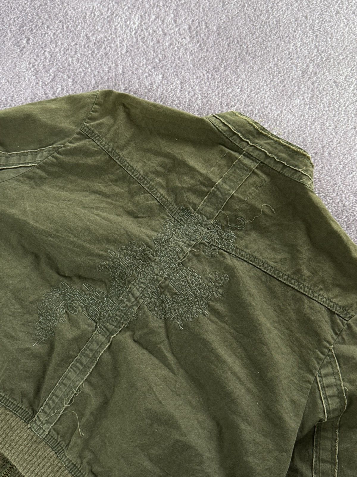 If Six Was Nine Japanese Vibe Vintage 00s Military Cropped Jacket Size M / US 6-8 / IT 42-44 - 8 Thumbnail