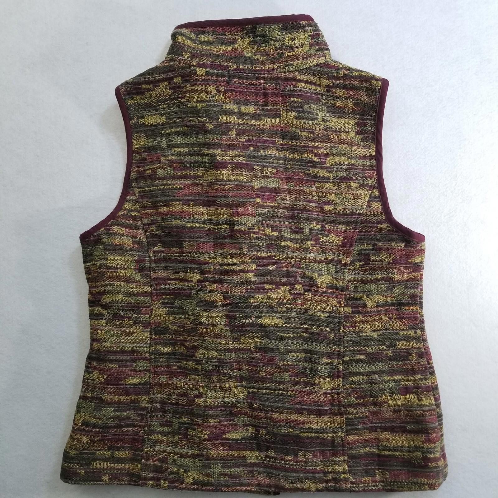 Designer Christopher Banks Large Maroon Lined Sweater Vest Fast Ship Size L / US 10 / IT 46 - 8 Thumbnail