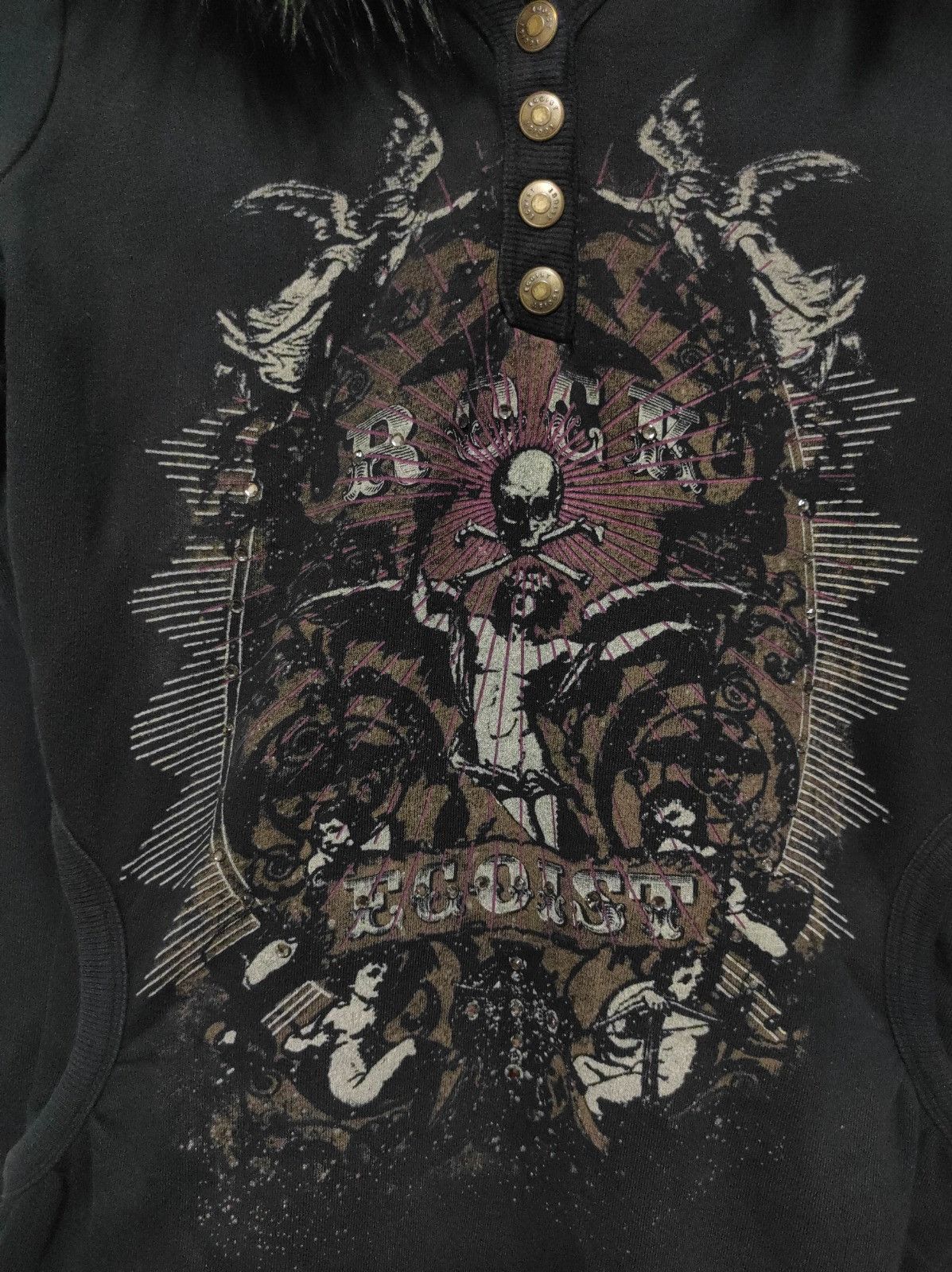 Japanese Brand Egoist half button fur hoodie ifsix LGB style Size S / US 4 / IT 40 - 6 Thumbnail