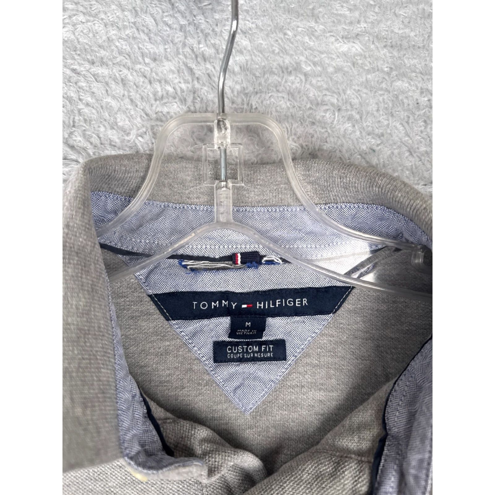 Tommy Hilfiger Tommy Hilfiger Polo Shirt Men M Gray Cotton Slim Short Sleeve Modern Sports Shirt Size US M / EU 48-50 / 2 - 7 Thumbnail