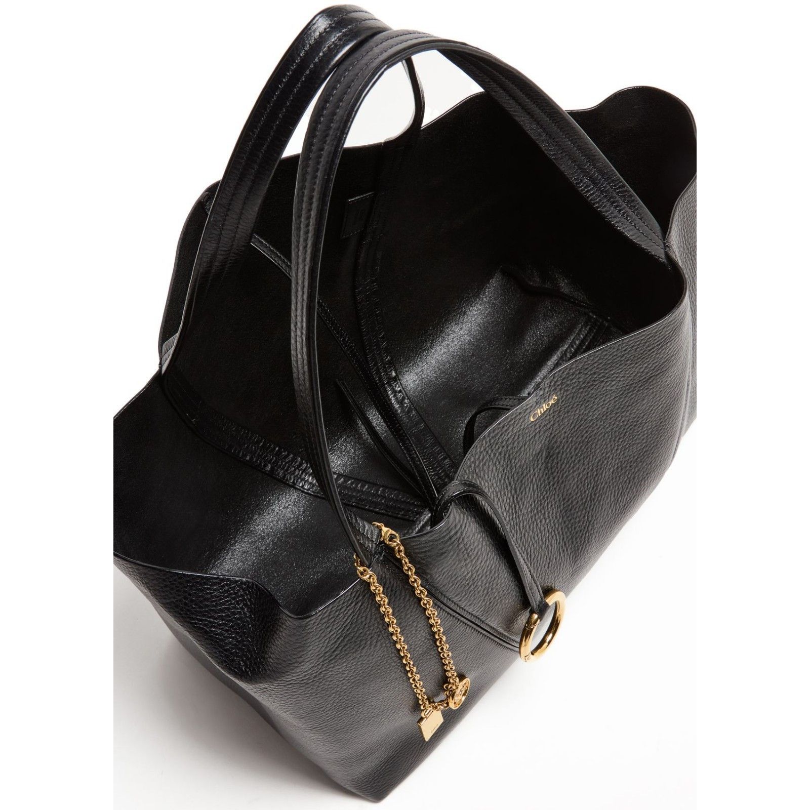 Chloe Chloe Spin Black Leather Tote Handbag New & Authentic Size ONE SIZE - 4 Thumbnail