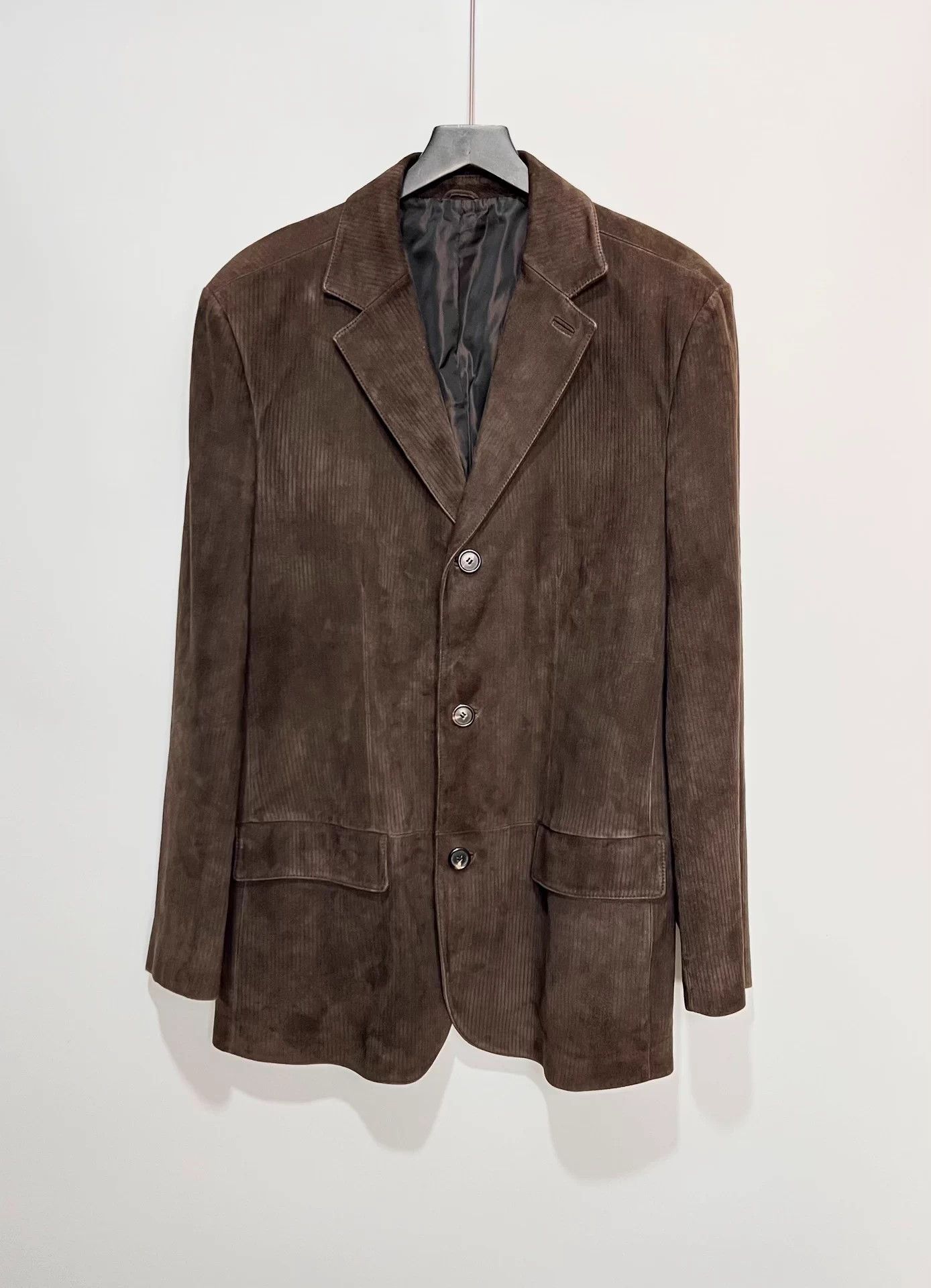 Ermenegildo Zegna Zegna Suede Blazer Jacket 52 95% New Horn Buttons Size US L / EU 52-54 / 3 - 1 Thumbnail