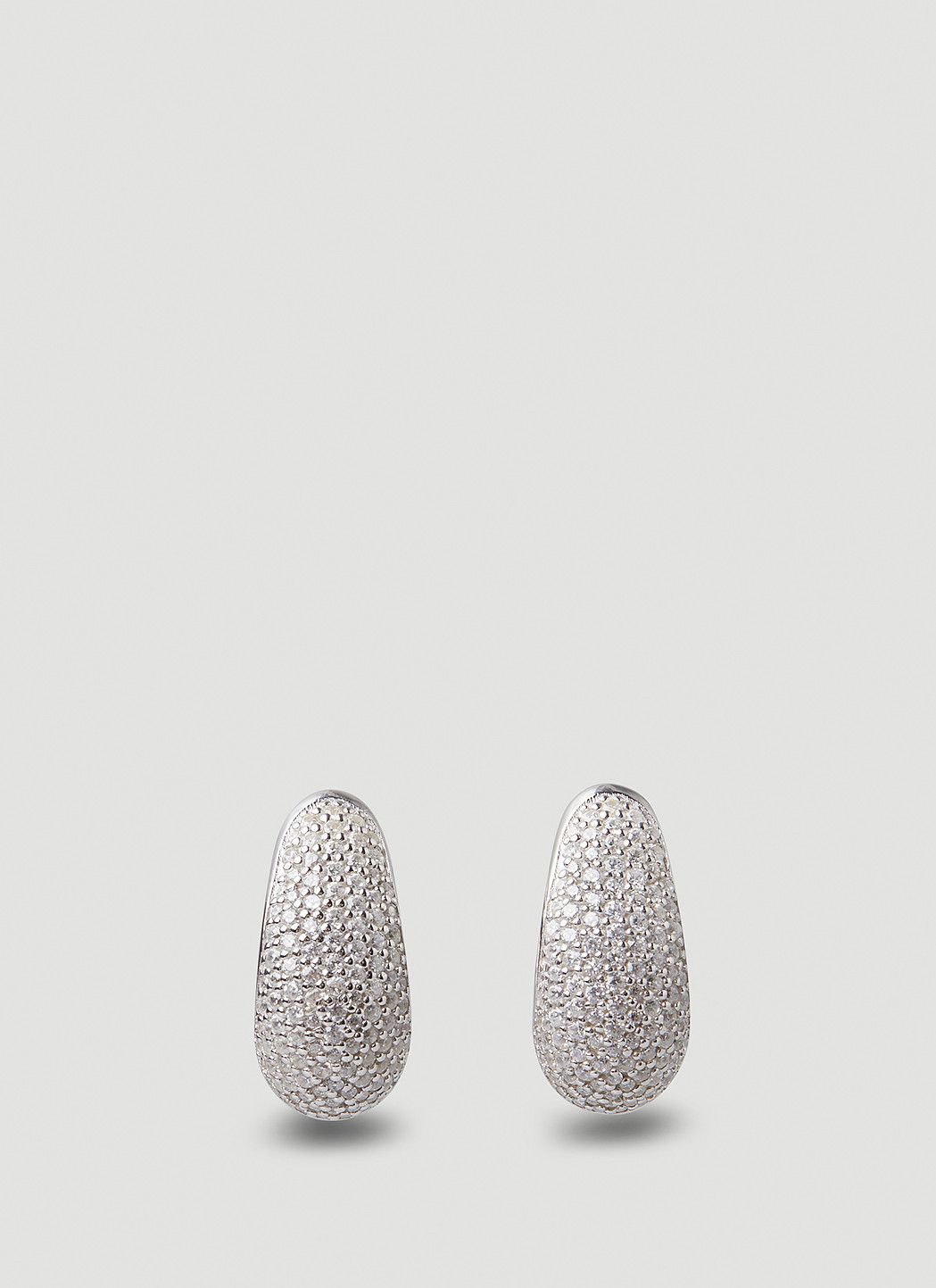Tom Wood Ice Pavé Small Hoop Earrings Size ONE SIZE - 1 Thumbnail