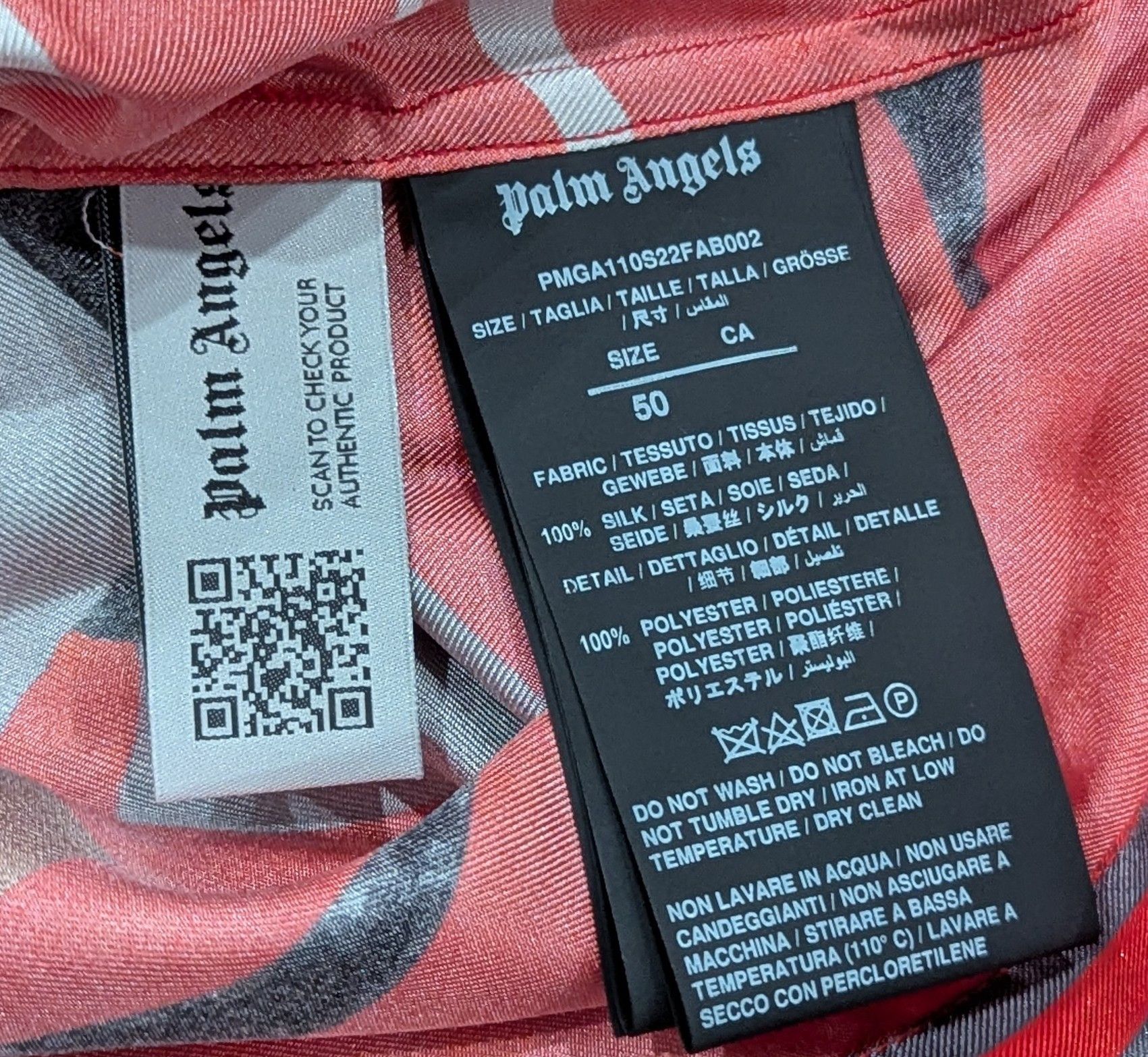 Palm Angels PALM ANGELS Hawaii Cropped Silk Button Up Shirt Muti 50 Size US M / EU 48-50 / 2 - 5 Thumbnail