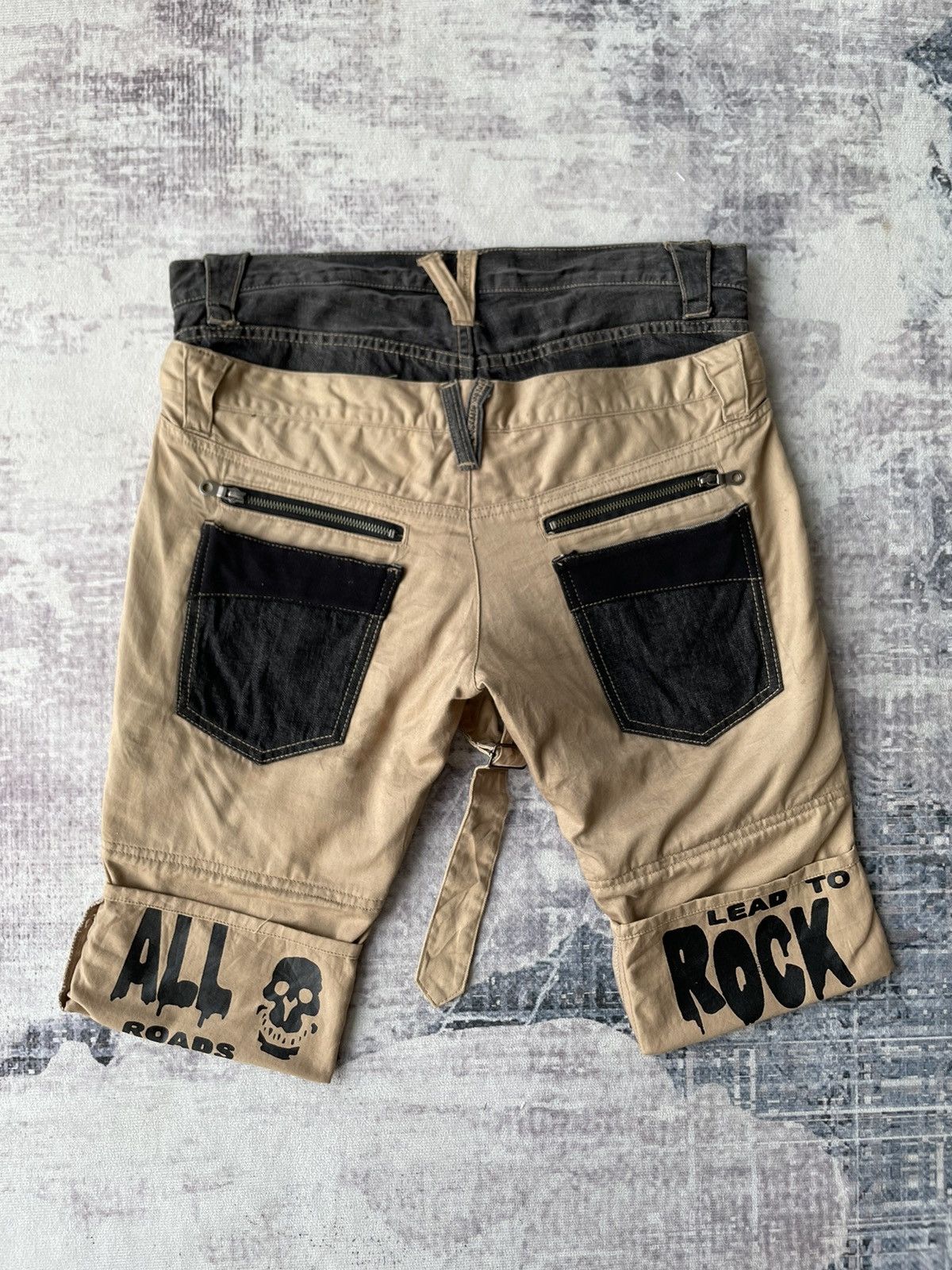 PPFM PPFM Double Waist Punk Bondage Short Pants Size US 34 / EU 50 - 2 Thumbnail