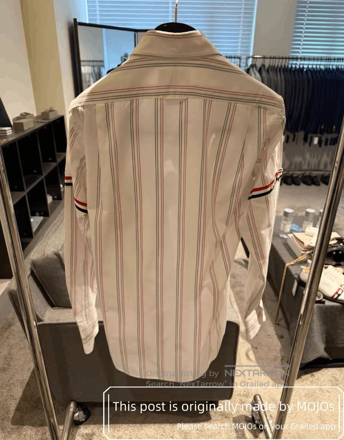 Thom Browne Sz 2 Thom Browne Double Sleeves Stripe Pattern White Shirt. Size US M / EU 48-50 / 2 - 2 Thumbnail