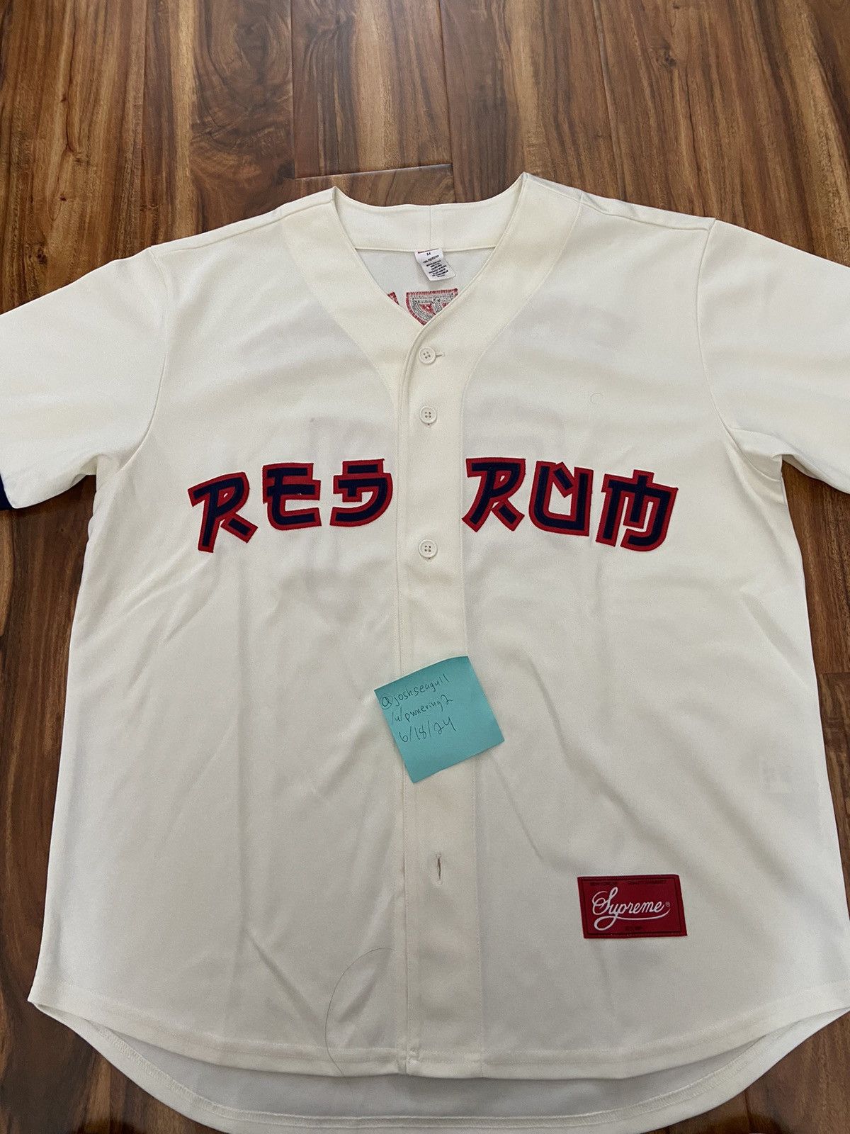 Supreme Supreme Cream Red Rum Jersey size S | Grailed