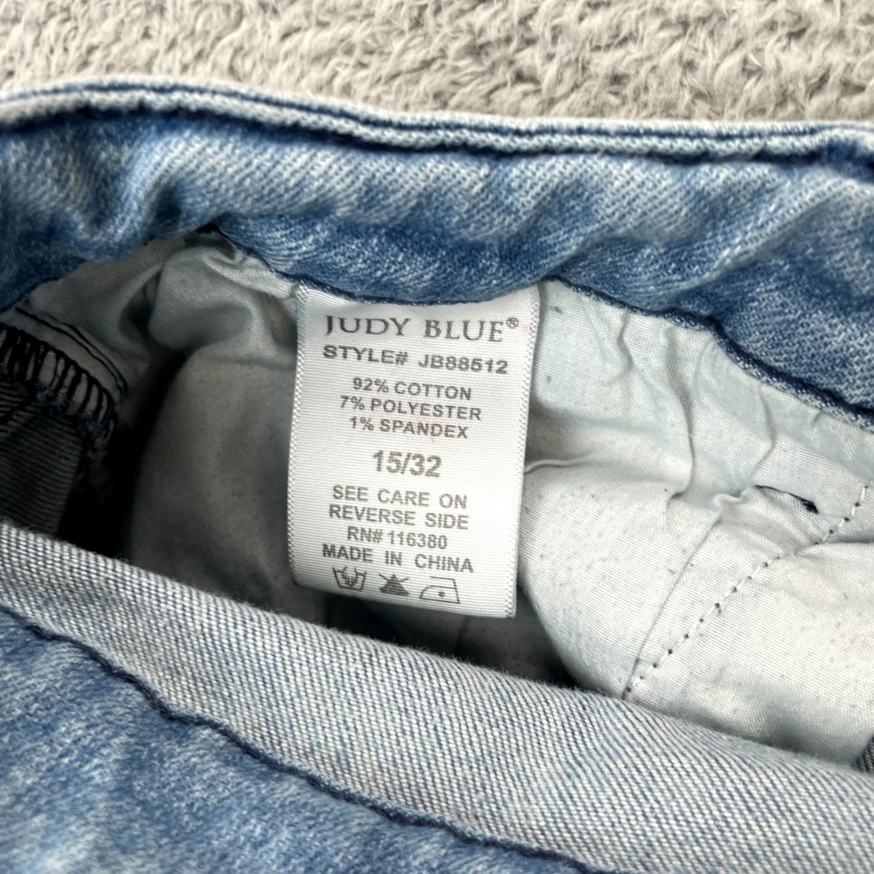 Denime Judy Blue Jeans Womens 32 Blue Straight Leg Denim Cotton Distressed Stretch Boho Jeans 5-Pocket Regular Inseam 24 in Blue Size 36" / US 14 / IT 50 - 4 Thumbnail