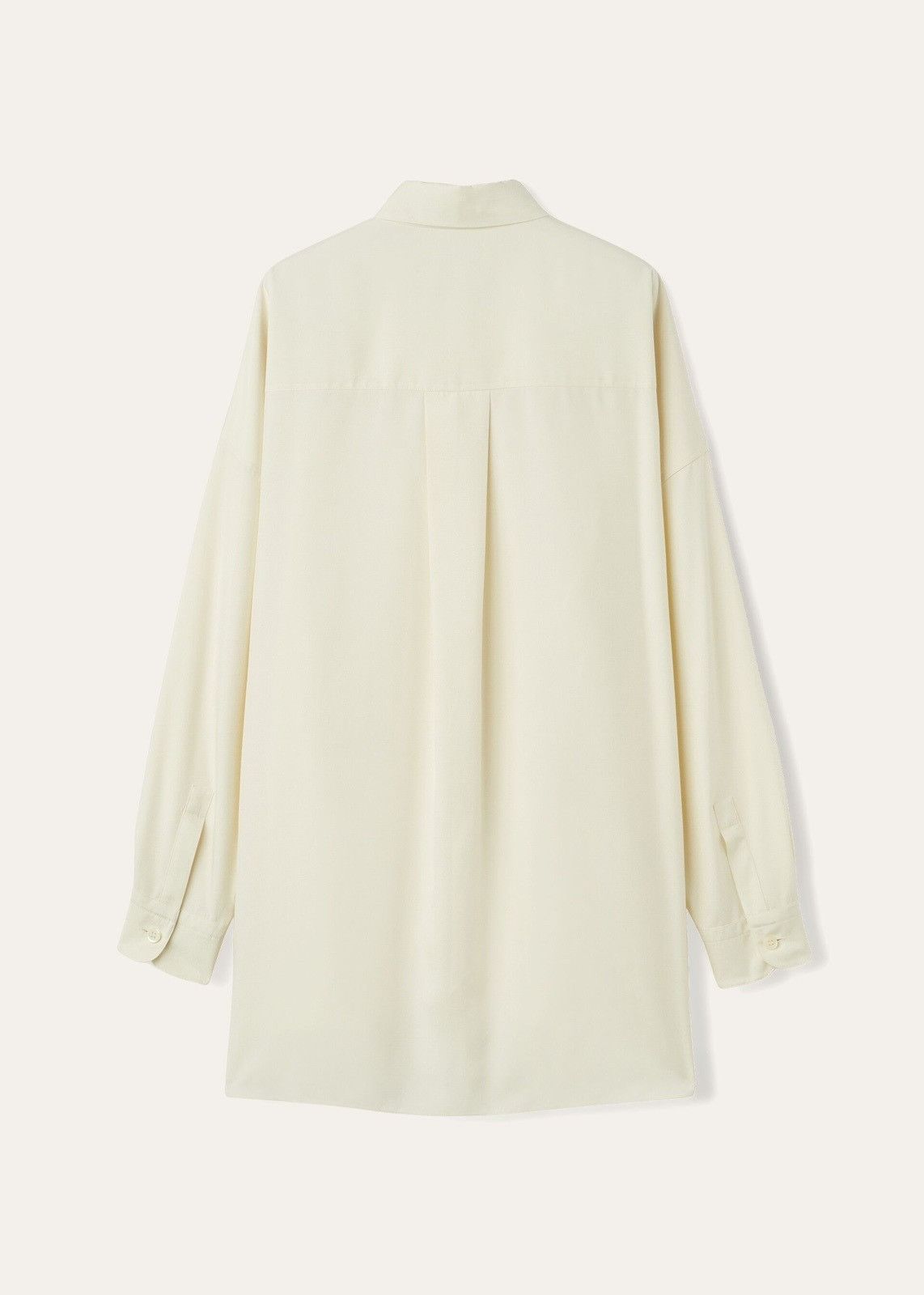 Loro Piana o1srvl11e0824 Sveva Popeline Silk Shirt in Off White Size L / US 10 / IT 46 - 2 Thumbnail
