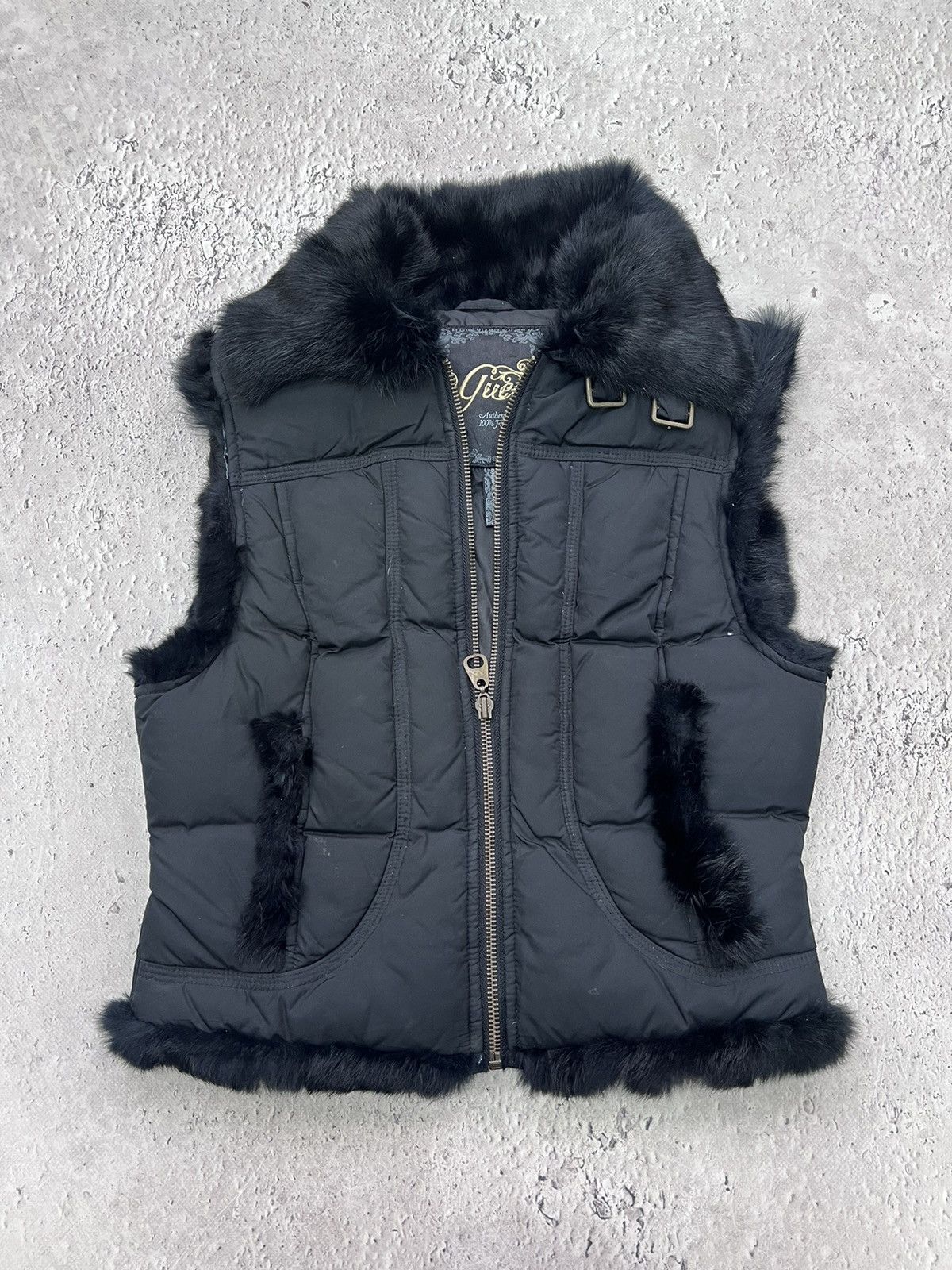 Hysteric Glamour × If Six Was Nine × Le Grande Bleu (L.G.B.) GUESS Fur vest down puffer IfSixWasNine LGB Style Size S / US 4 / IT 40 - 1 Thumbnail