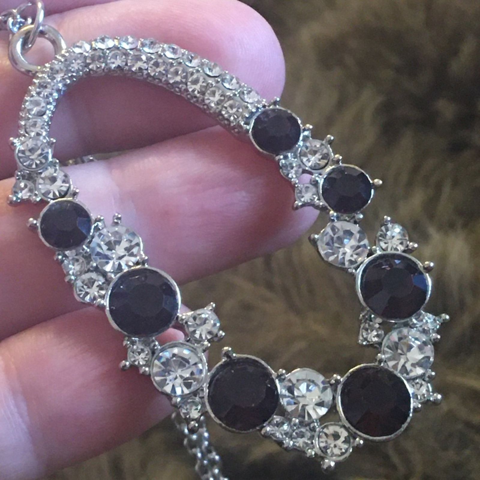 Jewelry Deep purple stone covered amulet on chain necklace Size ONE SIZE - 1 Thumbnail