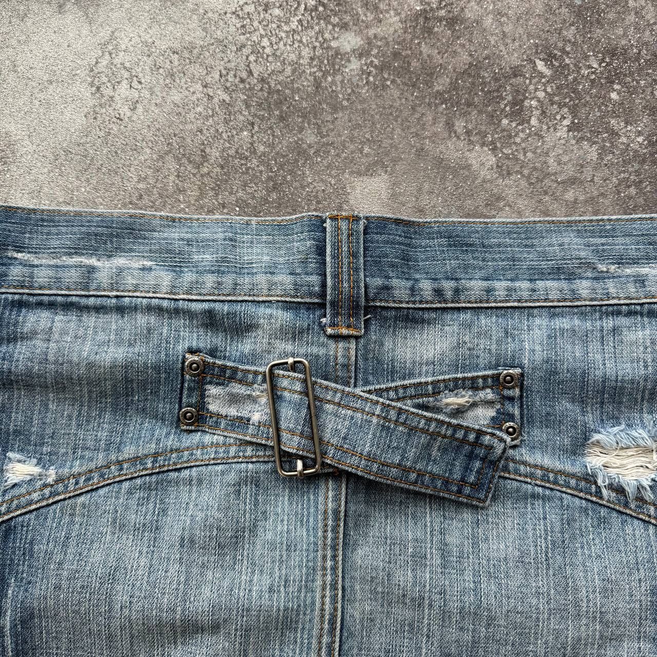 20471120 × Japanese Brand Amazing Vintage Washed Mini Skirt Size 32" / US 10 / IT 46 - 7 Thumbnail