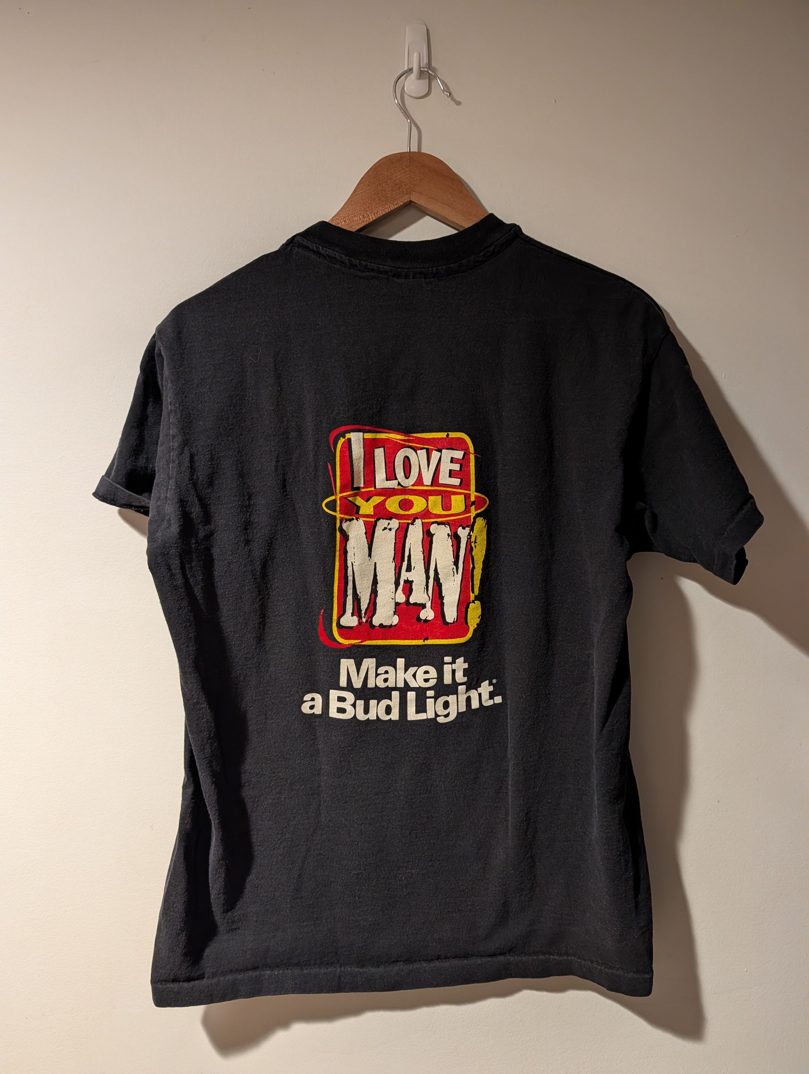 Anvil Vintage 1996 Bud Light I Love You Man Fishing Large T-Shirt Size US L / EU 52-54 / 3 - 5 Thumbnail