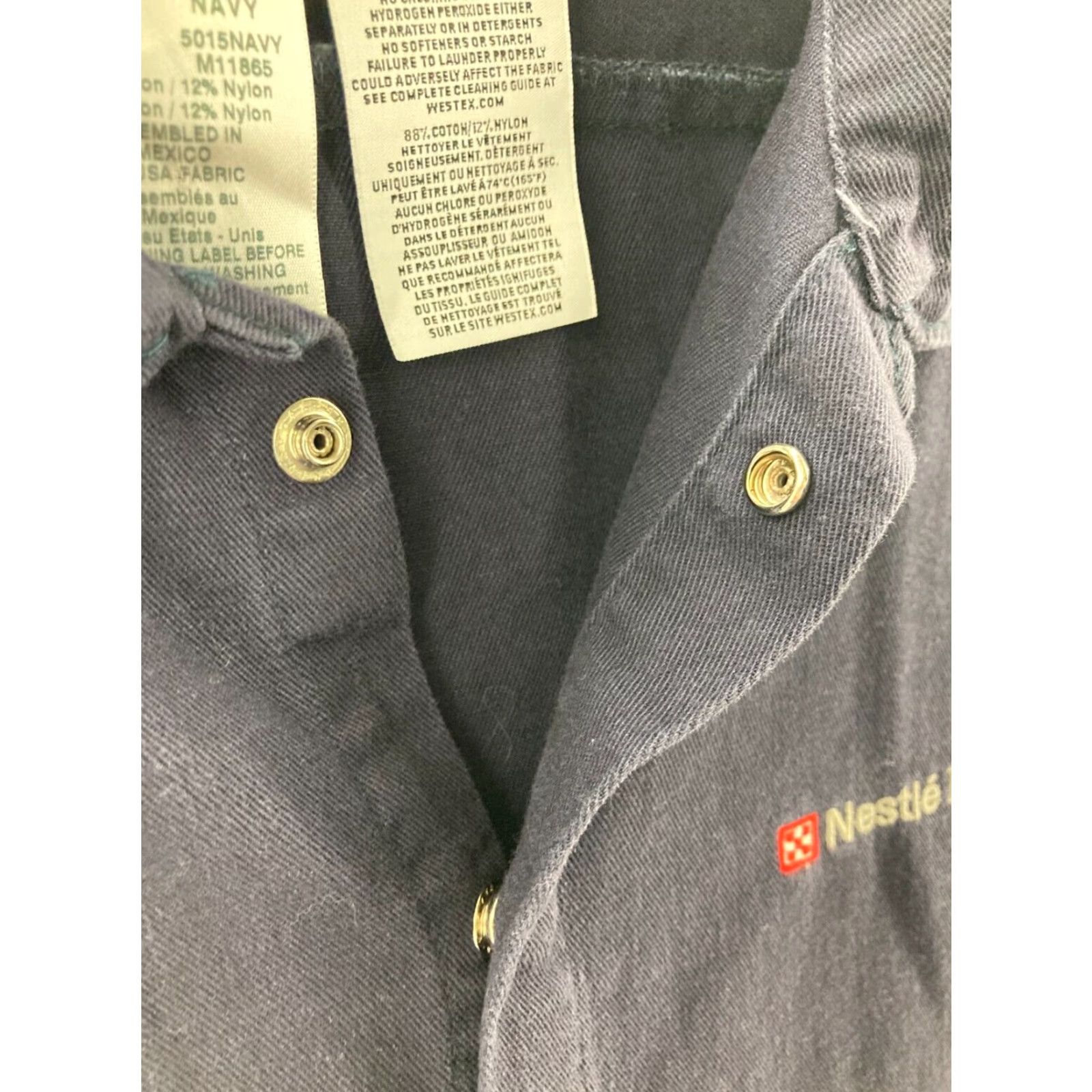 Vintage SteelGuard FR Shirt XL Blue Cotton Blend Men Size US XL / EU 56 / 4 - 7 Thumbnail
