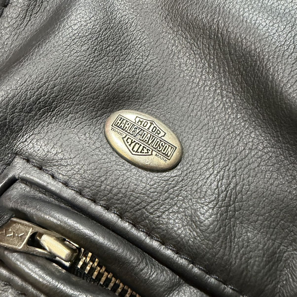 Harley Davidson VTG Harley Davidson USA Made Leather Jacket Cafe Racer Large Size US L / EU 52-54 / 3 - 9 Thumbnail