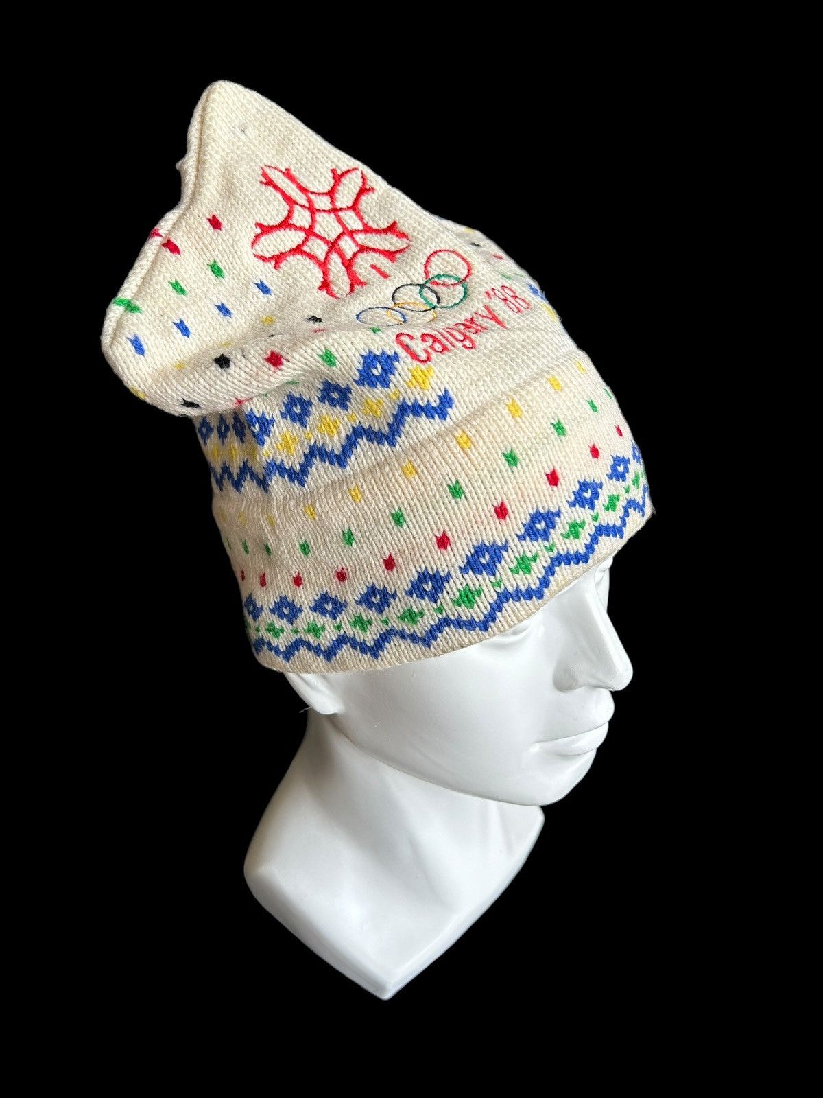 USA Olympics × Vintage Vintage 88s Olympic Calgary 88 Distressed Beanie Hats Size ONE SIZE - 3 Thumbnail
