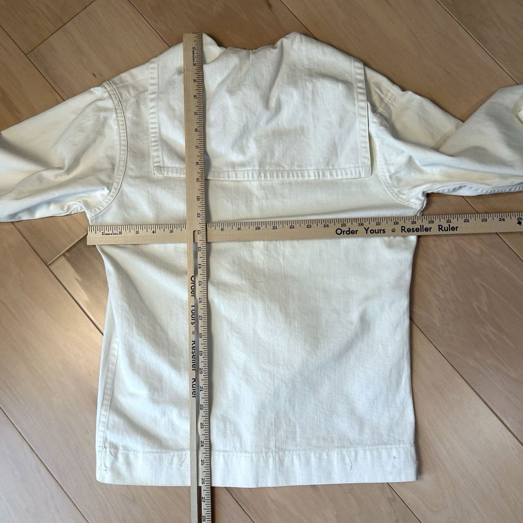 Vintage VINTAGE US Navy Sailor Shirt Men’s Small White Long Sleeve Size US S / EU 44-46 / 1 - 6 Thumbnail