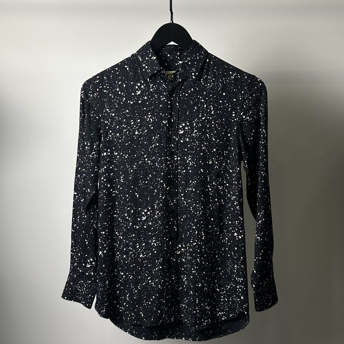 image of Saint Laurent X Hedi Slimane Shirt in Black, Women's (Size XS)