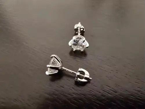 Jewelry Kamachi x Naomi 2 Carat Moissanite Screw Earrings Size ONE SIZE - 3 Thumbnail