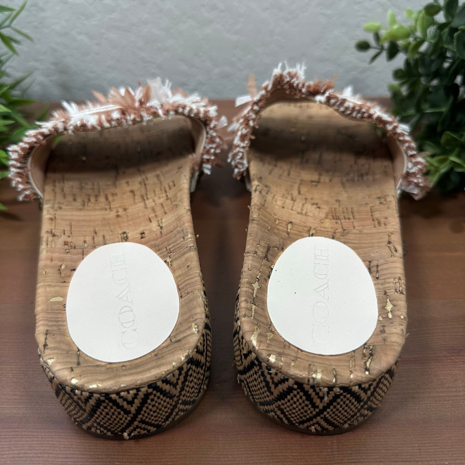 Coach Coach Women's Brayden Cork Raffia Sandals Size 6 Size US 6 / IT 36 - 6 Thumbnail