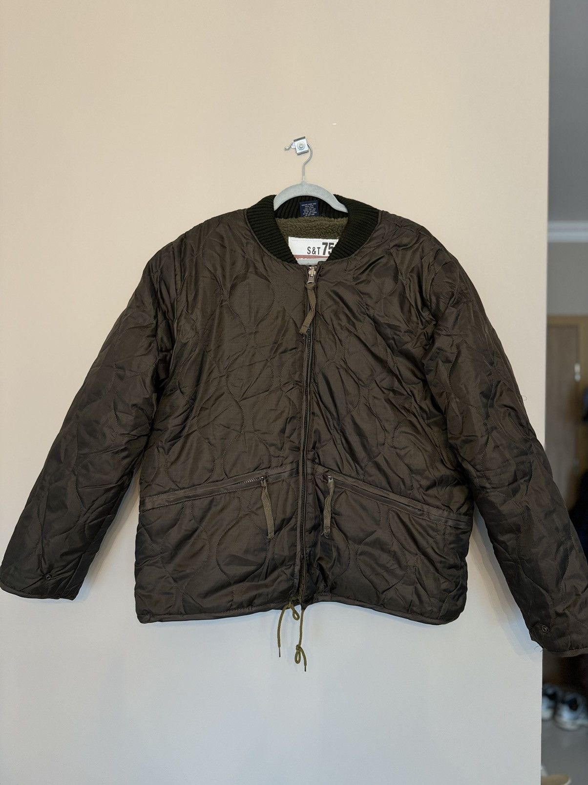 Vintage S & T 75 jacket army vintage avant garde usa 90s quilted Size US XL / EU 56 / 4 - 1 Thumbnail