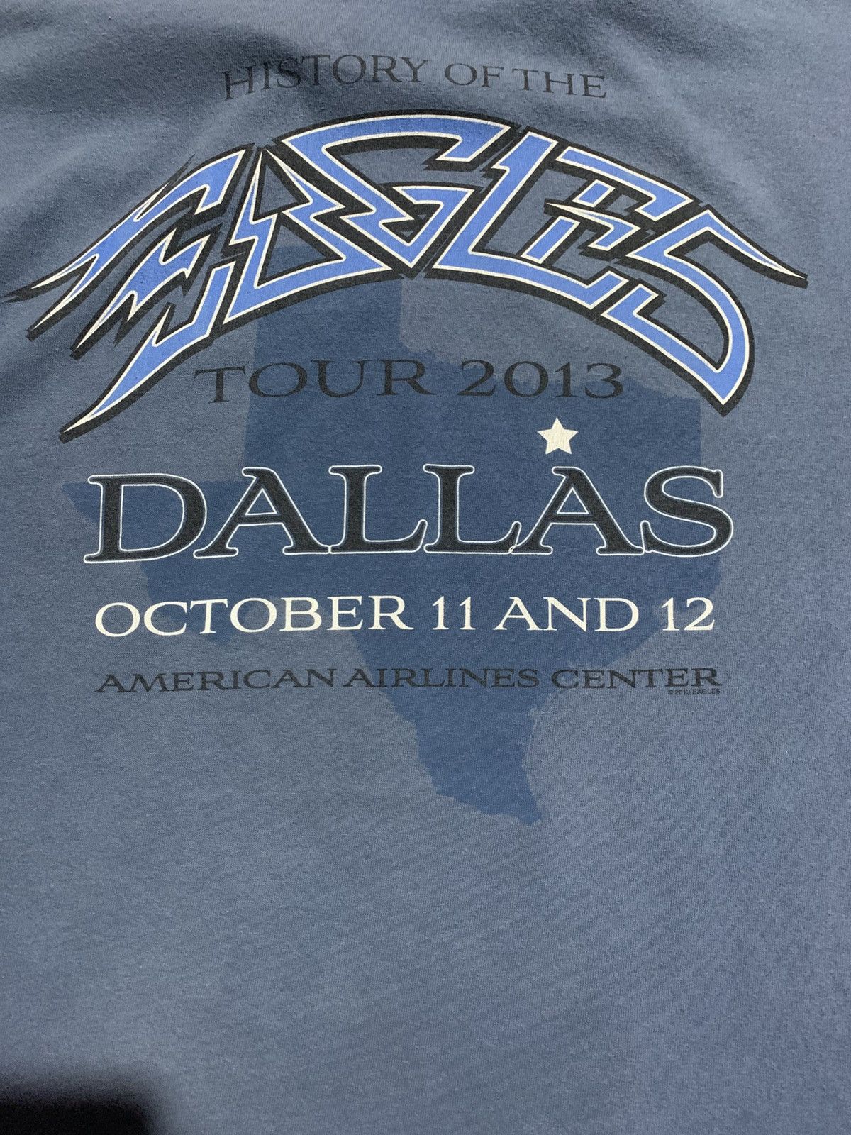 Band Tees The Eagles T Shirt 2013 Tour Dallas October Size US L / EU 52-54 / 3 - 6 Thumbnail