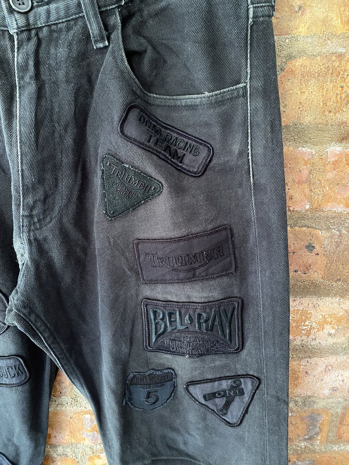 Comme des Garcons Homme Plus 2002 Junya Watanabe "Motorcycle Patch" denim Size US 33 - 6 Thumbnail