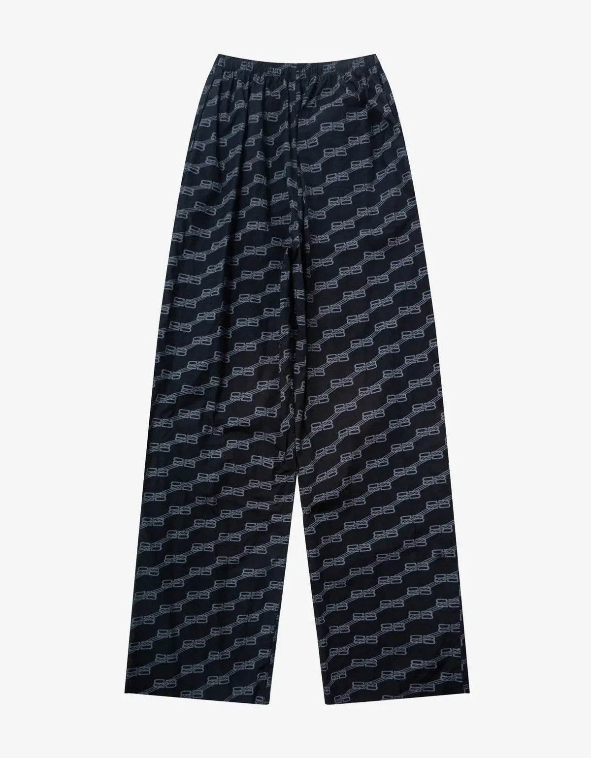 Balenciaga o1mt1gz0924 BB Monogram Pyjama Pants in Black/Grey Size US 34 / EU 50 - 2 Thumbnail