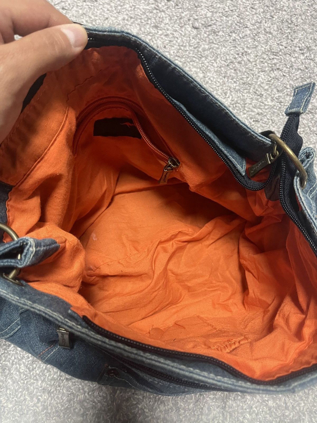 Japanese Brand KangaROOS vintage Denim Sling Messenger Crossbody Bag Size ONE SIZE - 9 Thumbnail