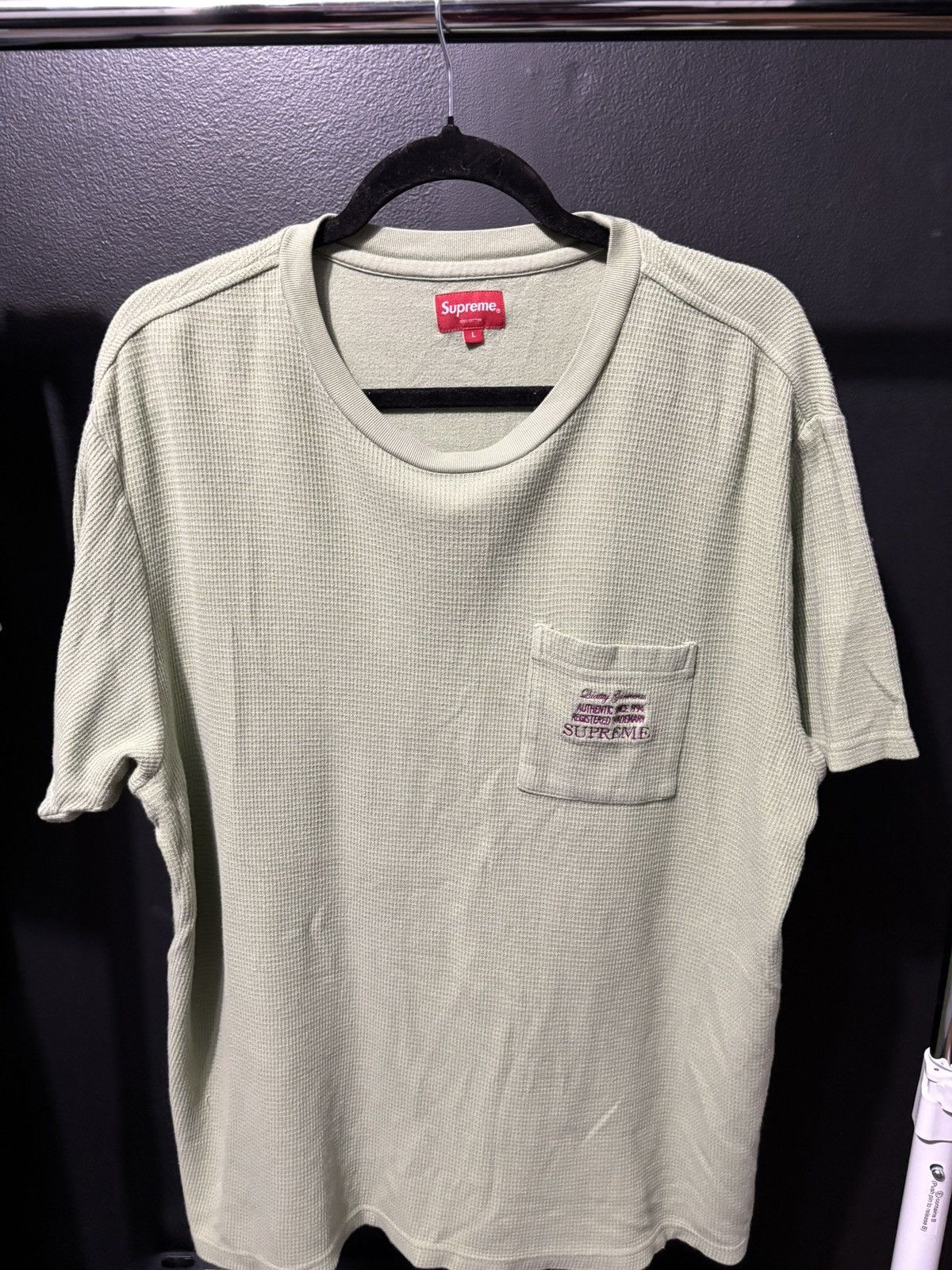 Supreme Supreme Waffle Pocket Tee - SAGE (FW/19) Size US L / EU 52-54 / 3 - 3 Thumbnail