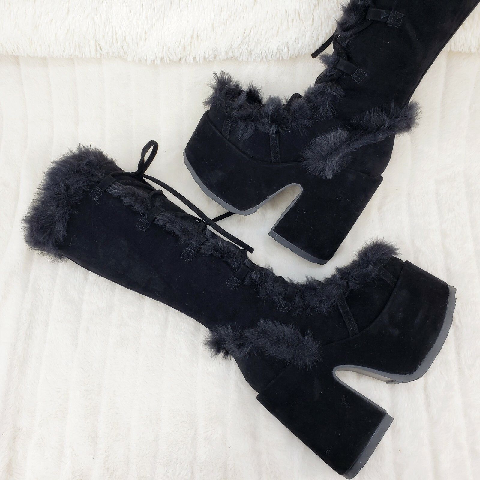 Demonia Cult DEMONIA Camel 311 Stacked Black Mammoth Platform Goth Punk K Size US 10 / IT 40 - 1 Thumbnail