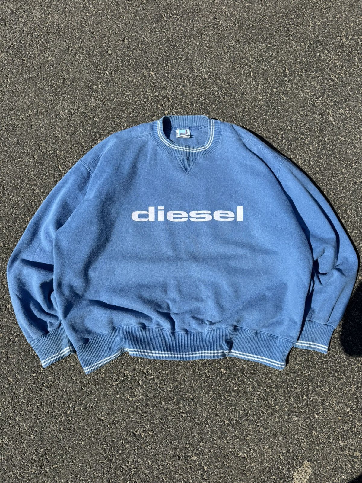 Diesel Vintage Diesel Logo Sweatshirt Boxy y2k baby blue 00s Drain Size US XL / EU 56 / 4 - 4 Thumbnail