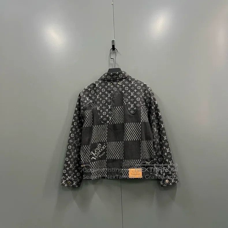 Louis Vuitton Old print patchwork denim jacket