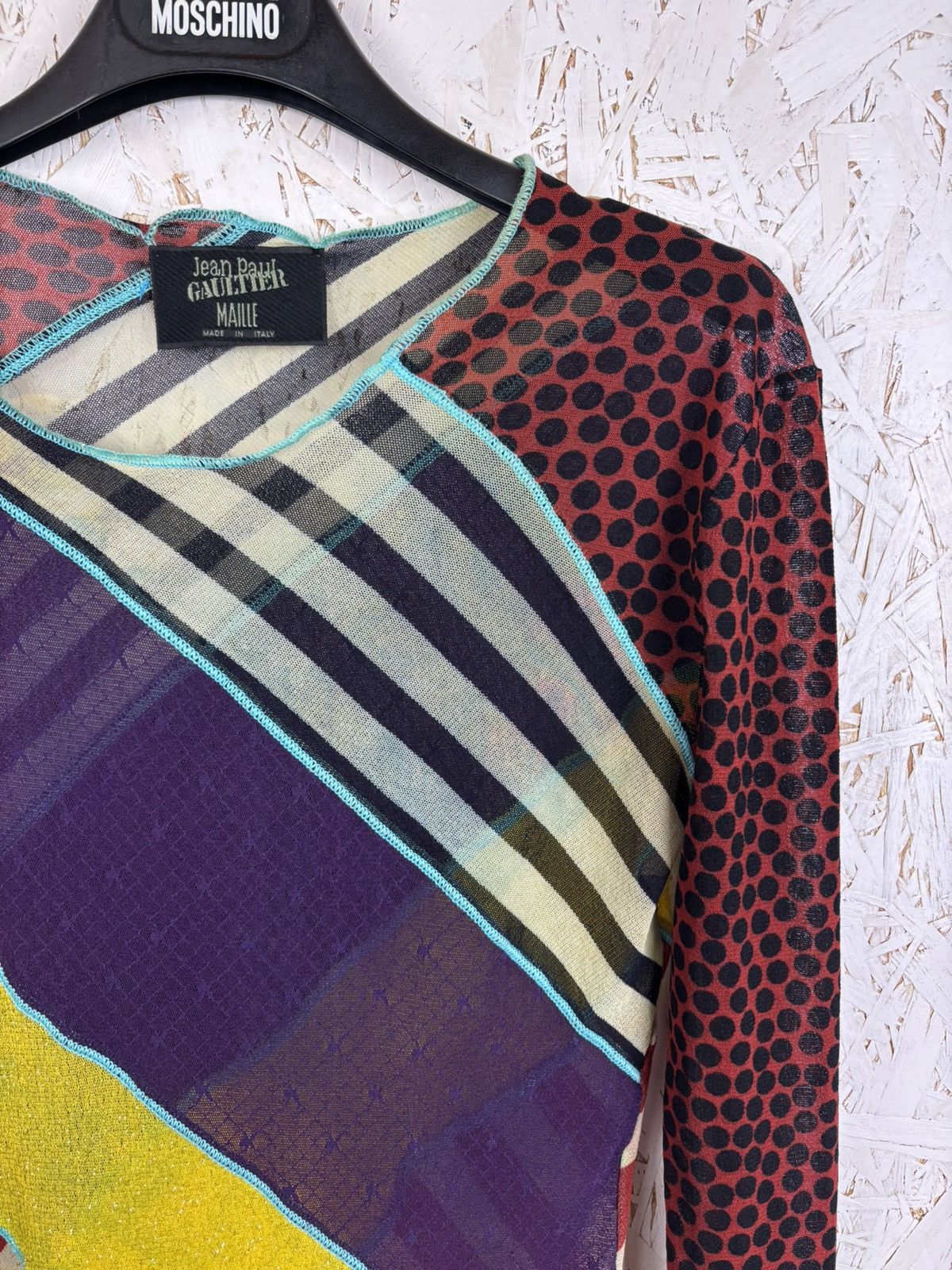 Jean Paul Gaultier Jean Paul Gaultier Multicolor Patchwork Archive Mesh Top Size M / US 6-8 / IT 42-44 - 2 Thumbnail