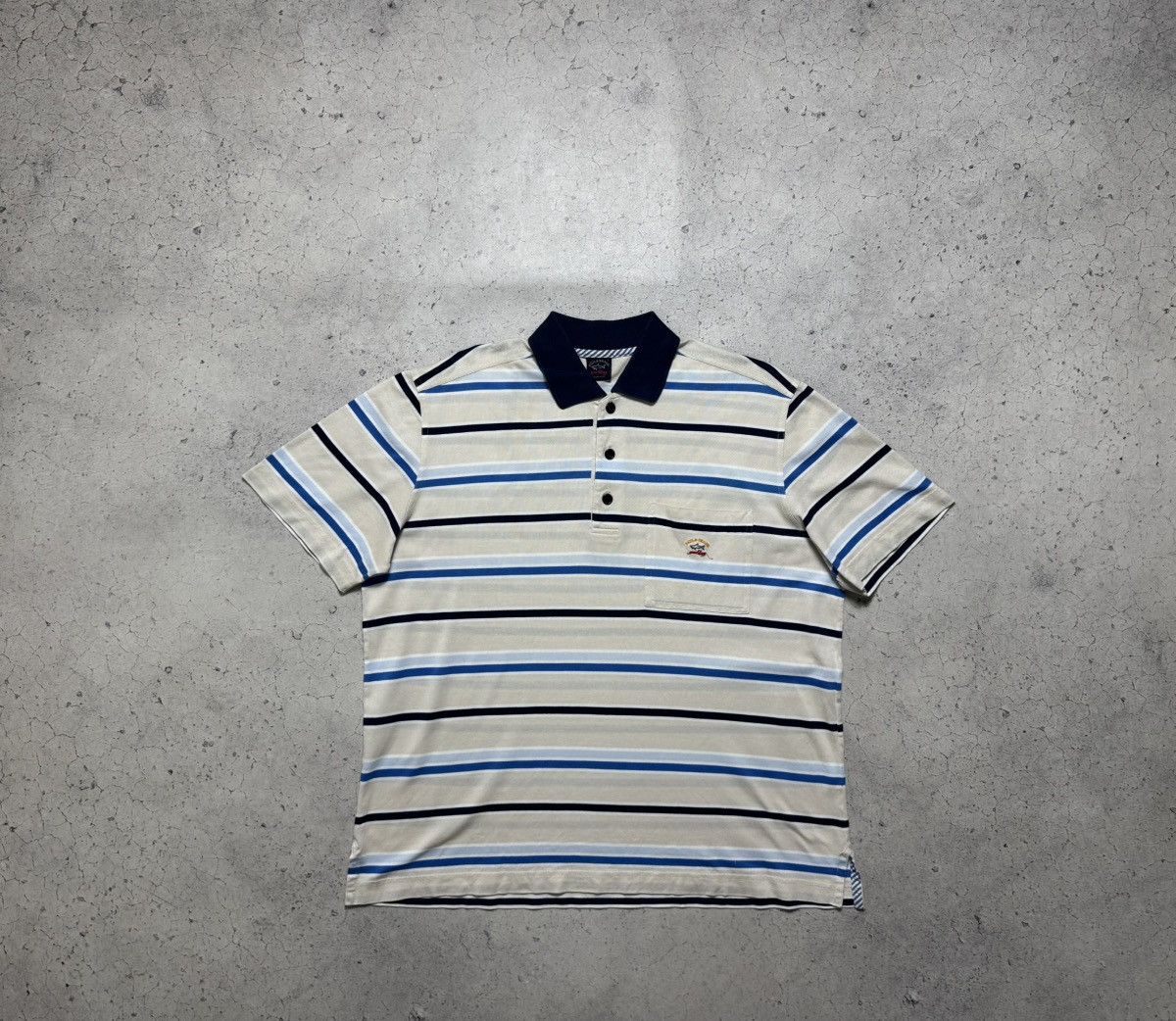 Paul & Shark Paul & Shark Yachting Striped Vintage Luxury Polo Shirt Size US L / EU 52-54 / 3 - 1 Thumbnail